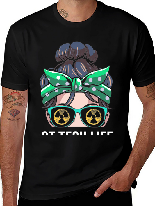 Rad Tech Life Messy Bun T-Shirt