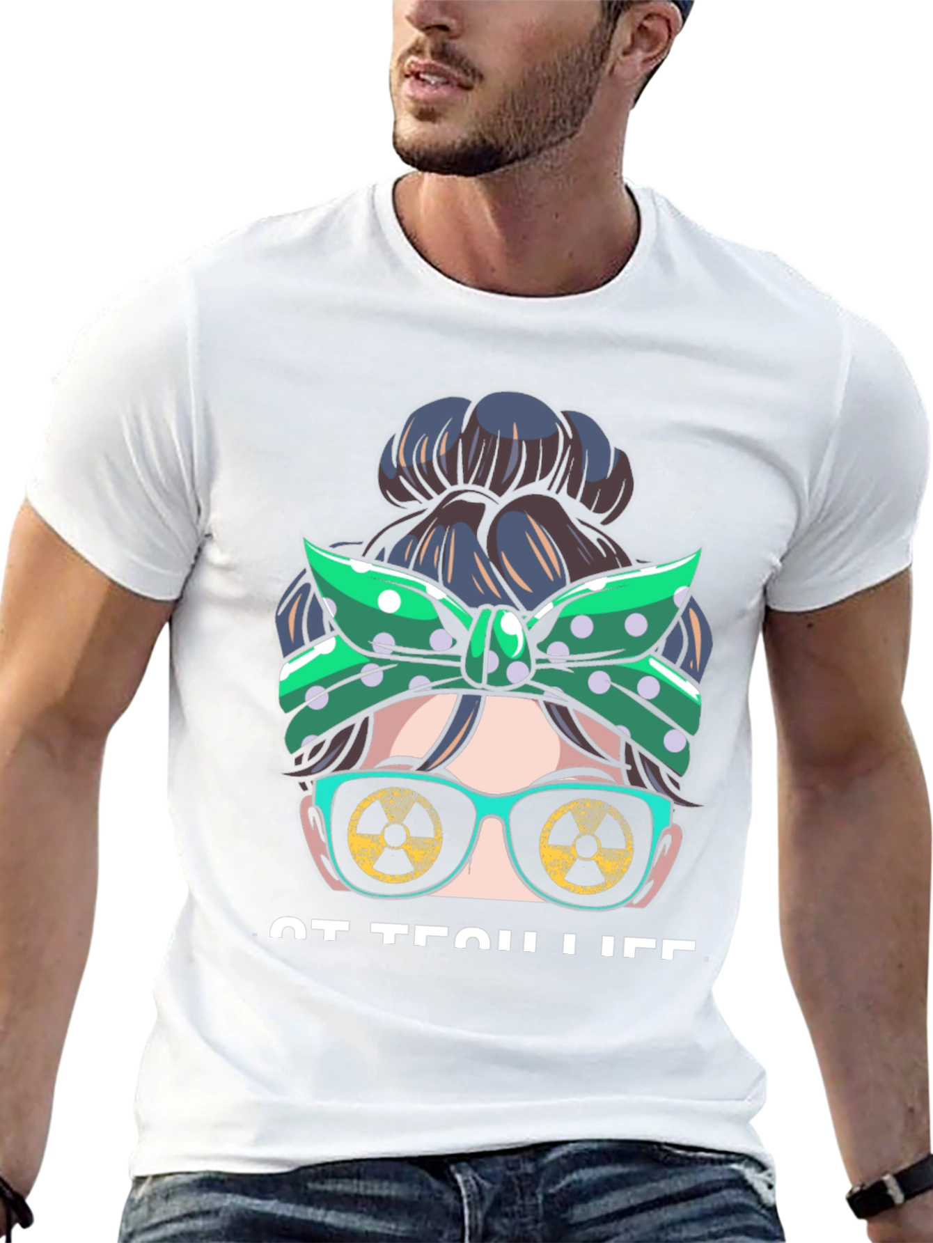 Rad Tech Life Messy Bun T-Shirt
