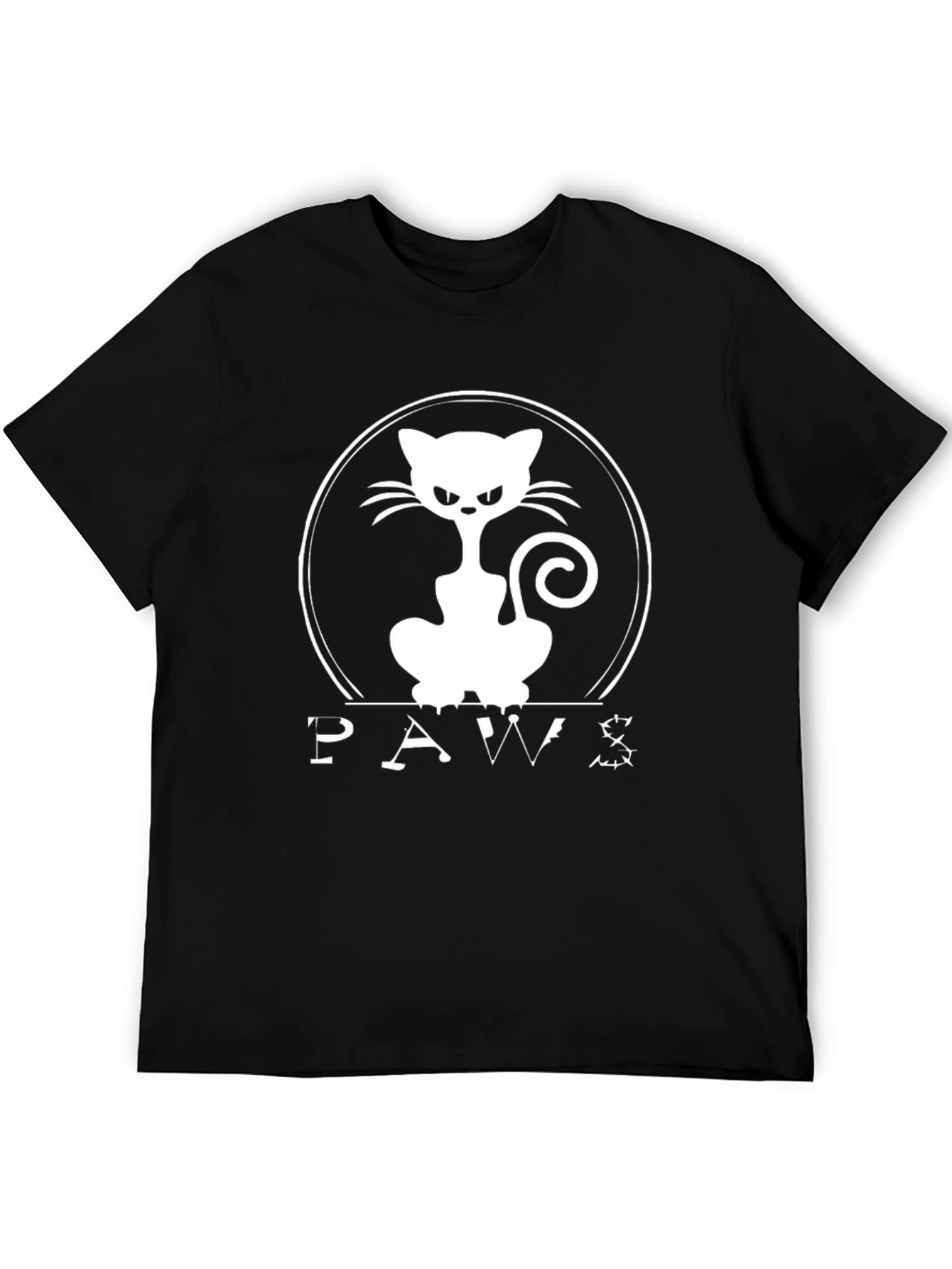 Paws Black T-Shirt - Cat Lovers Tee