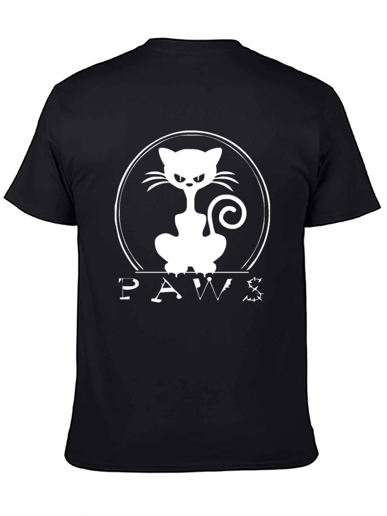 Paws Black T-Shirt - Cat Lovers Tee