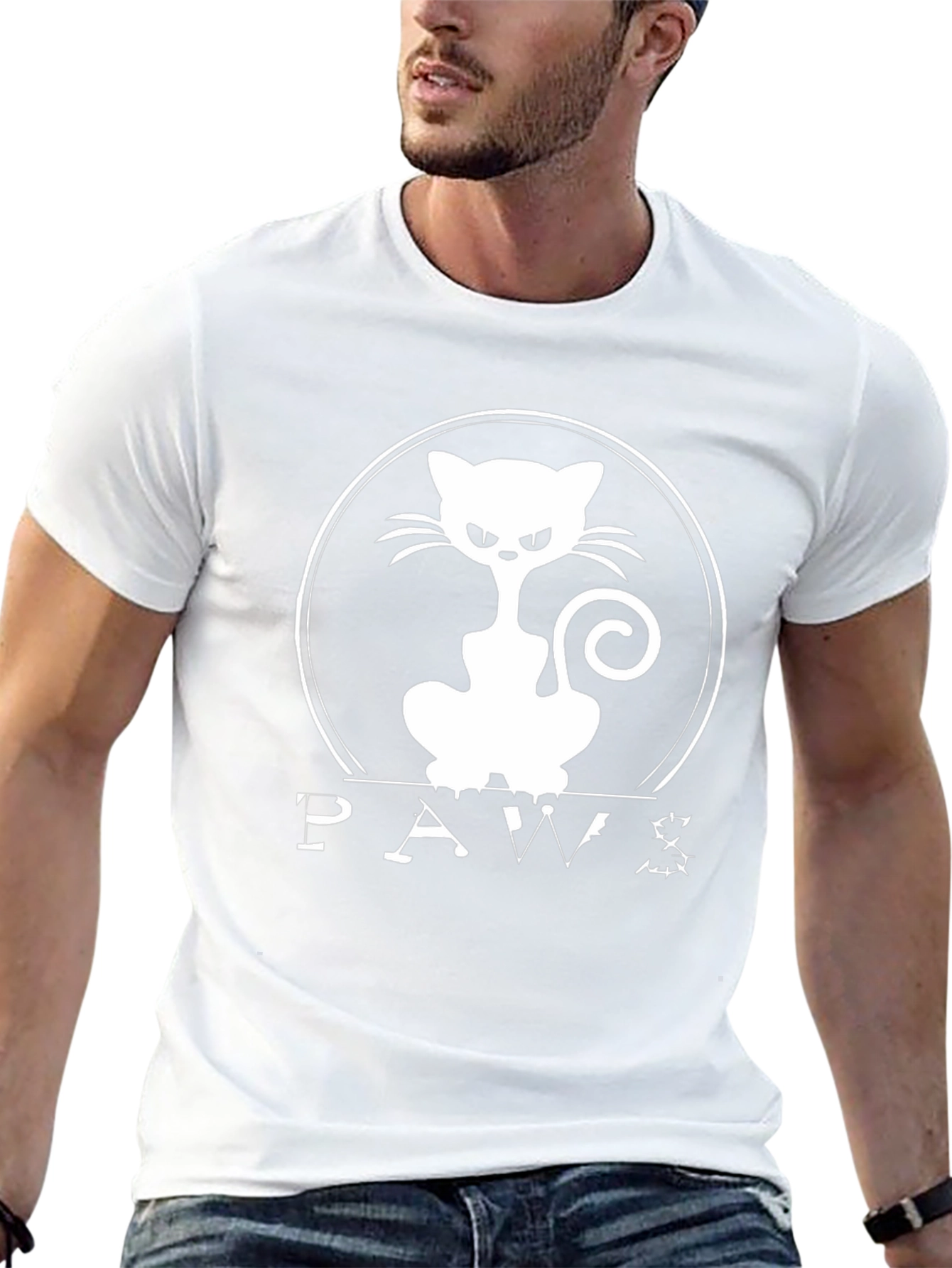 Paws Black T-Shirt - Cat Lovers Tee