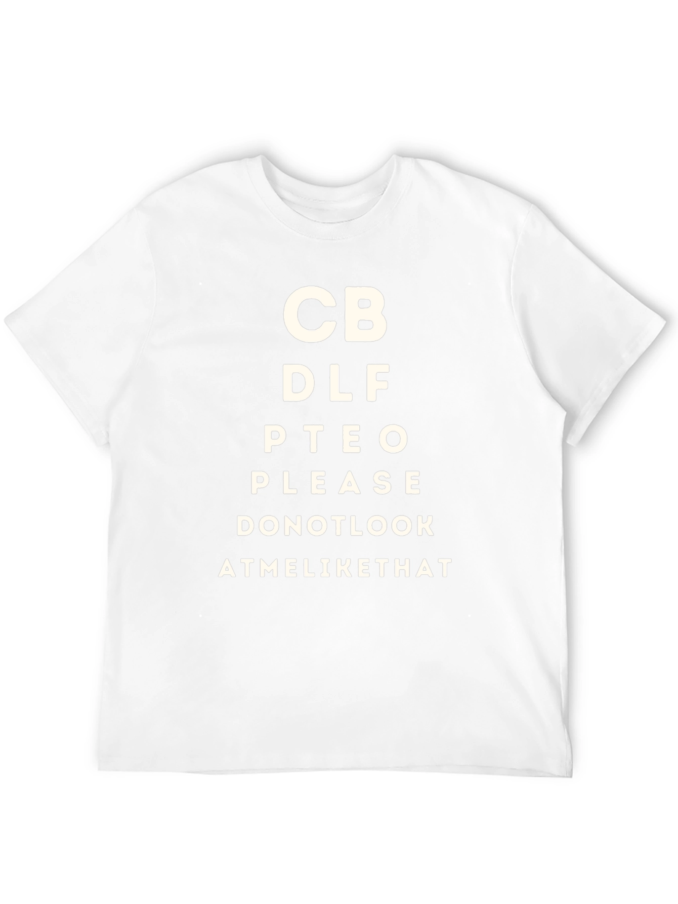 Eye Chart Novelty Tee: Funny & Unique Design