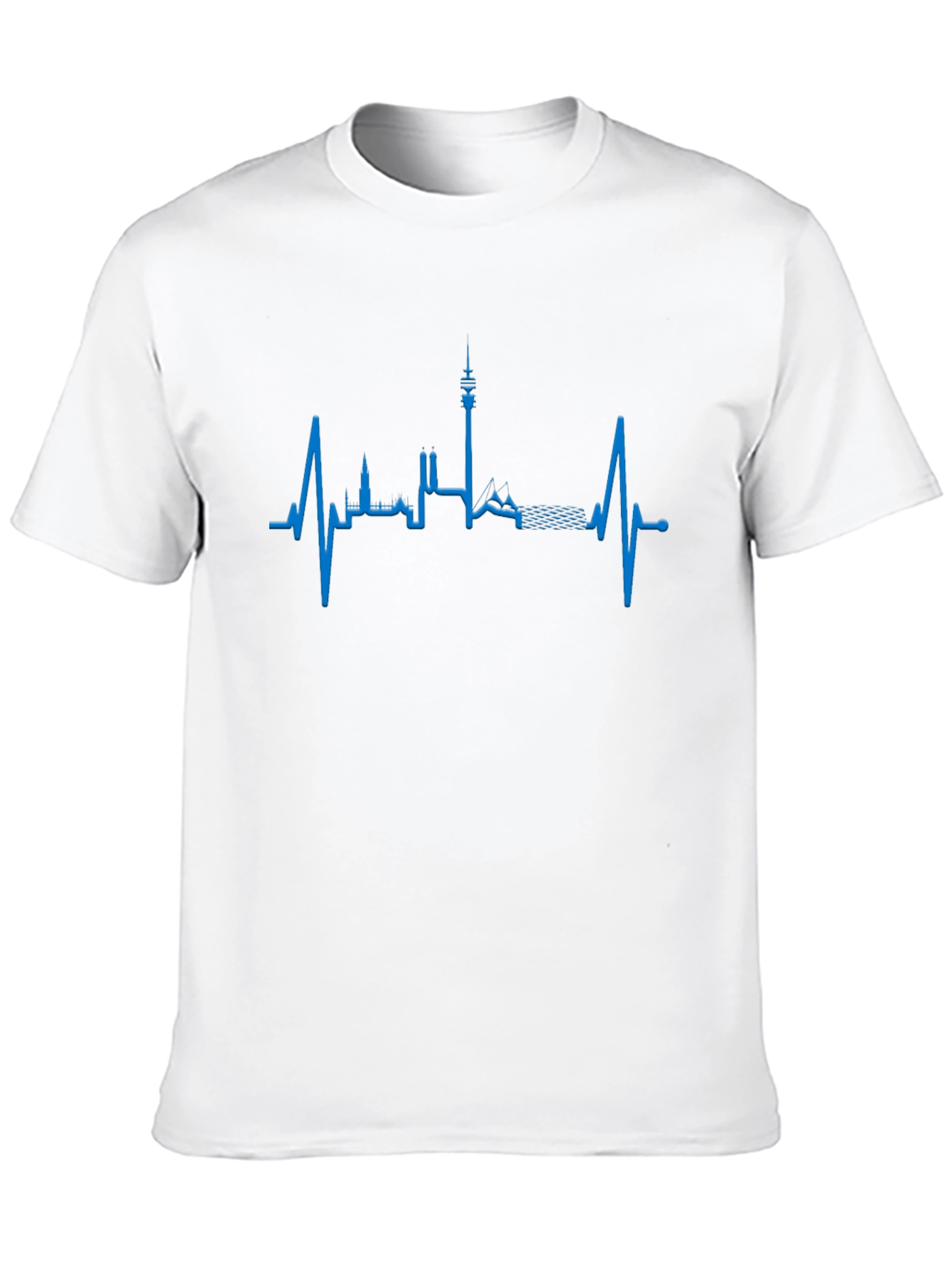 Munich Skyline Heartbeat T-Shirt - City Pride!