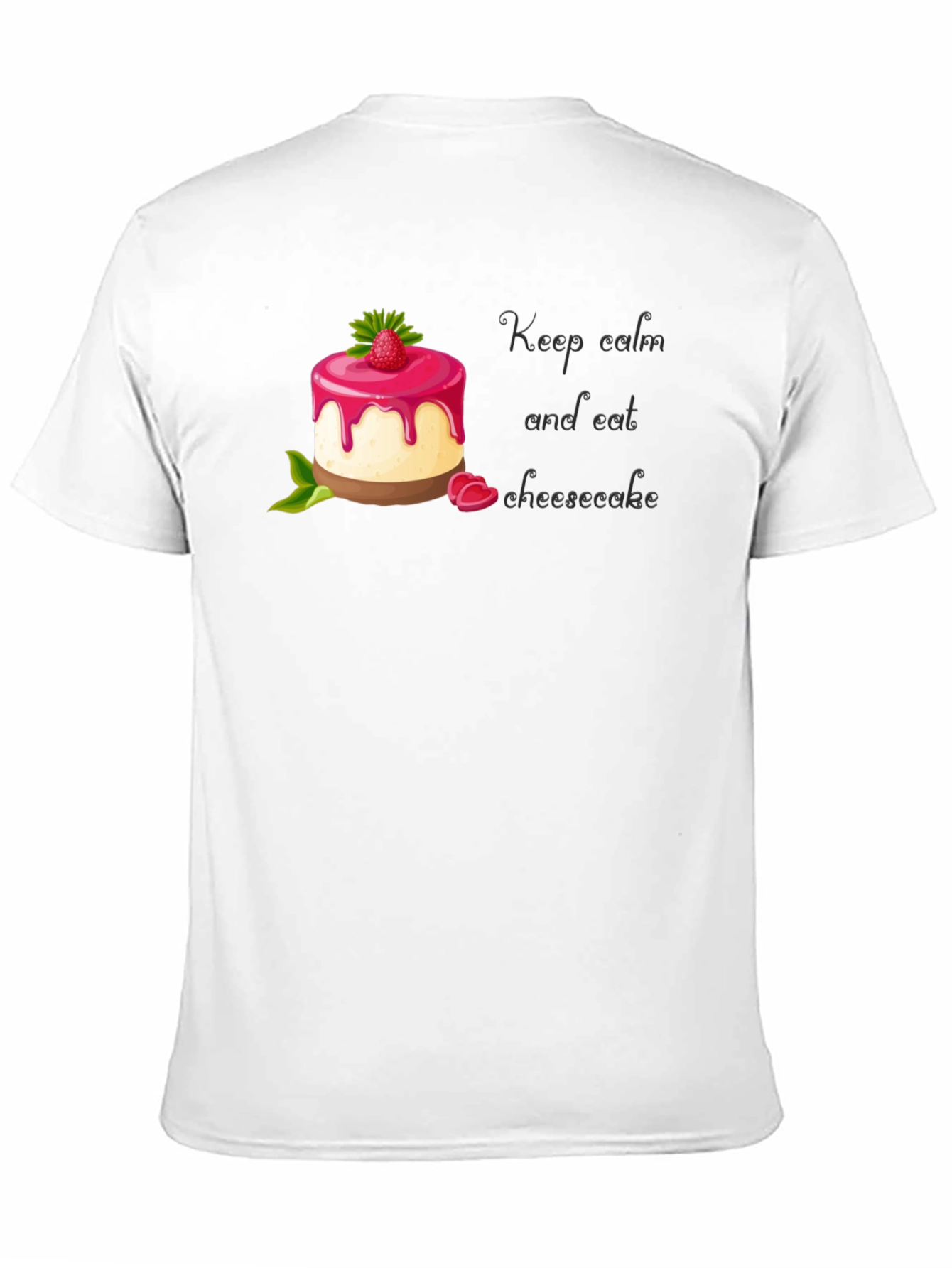Keep Calm and Eat Cheesecake Black T-Shirt