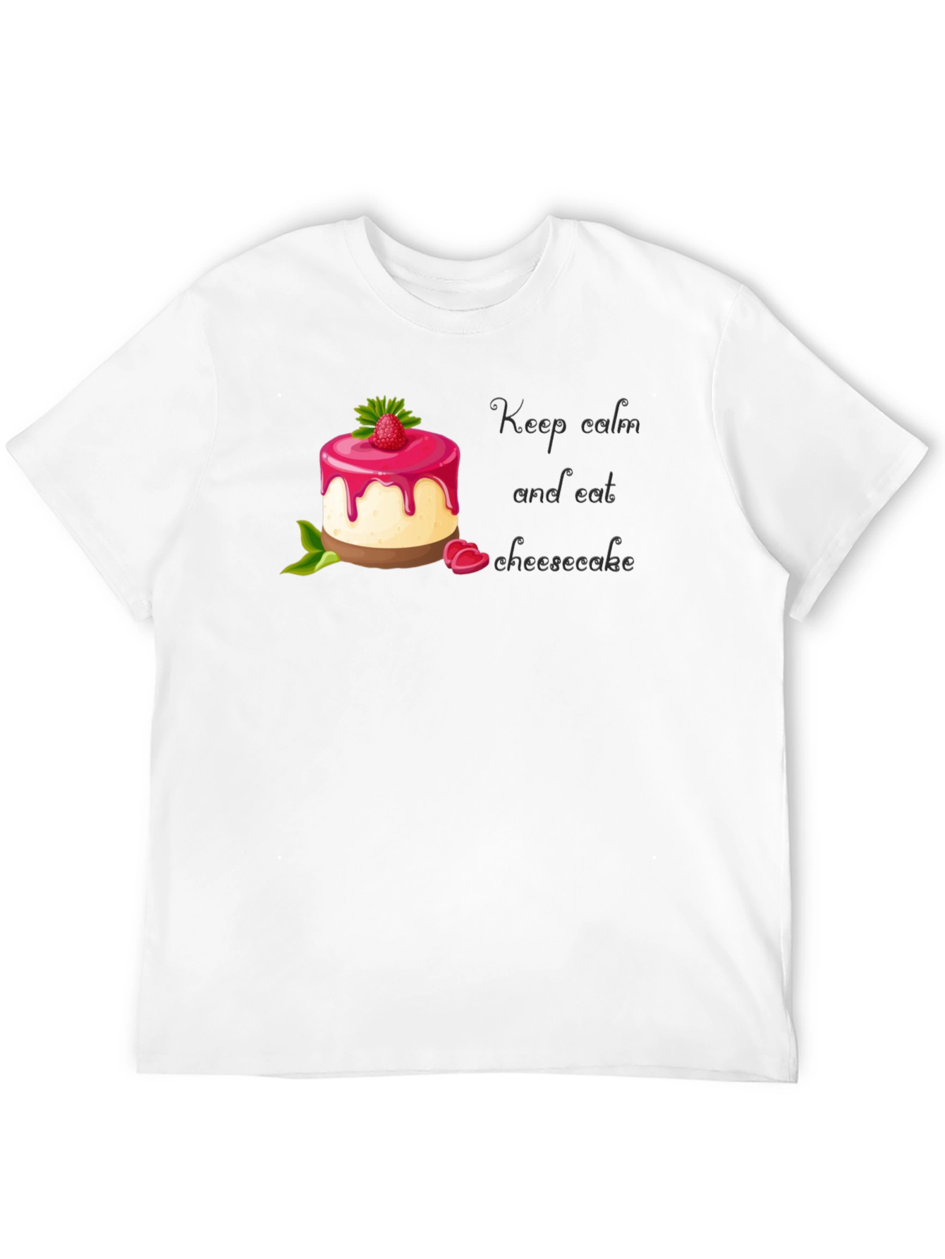 Keep Calm and Eat Cheesecake Black T-Shirt