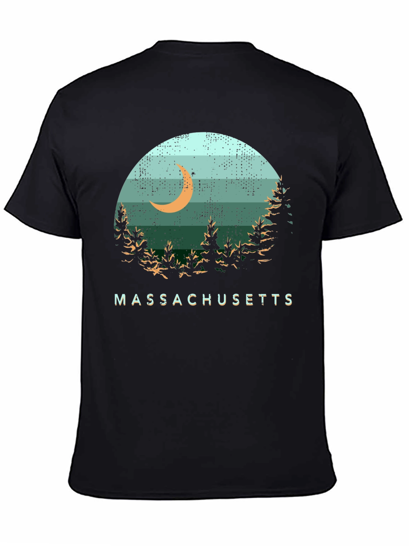 Massachusetts Forest Graphic Tee - Soft Cotton Blend