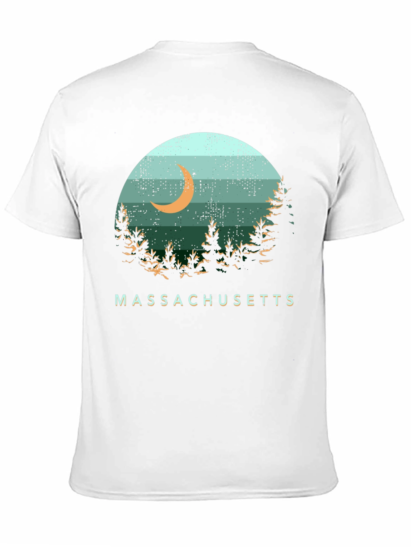 Massachusetts Forest Graphic Tee - Soft Cotton Blend
