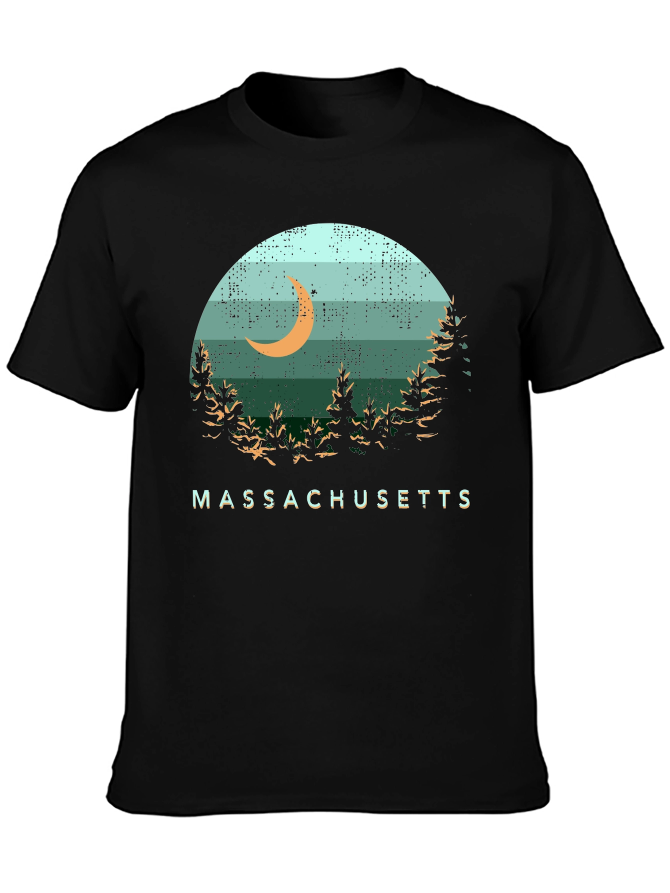 Massachusetts Forest Graphic Tee - Soft Cotton Blend