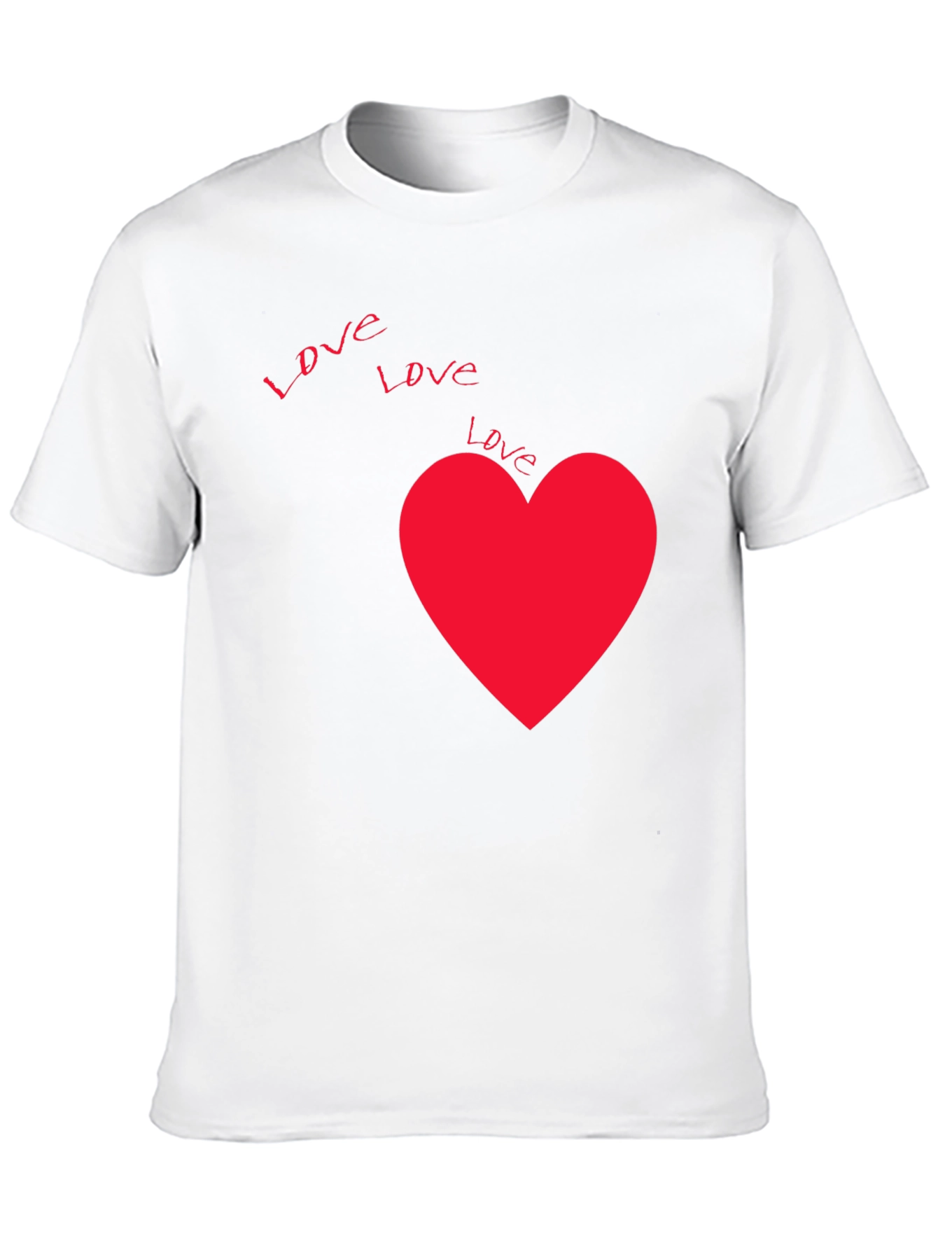 Love Heart Graphic Black T-Shirt