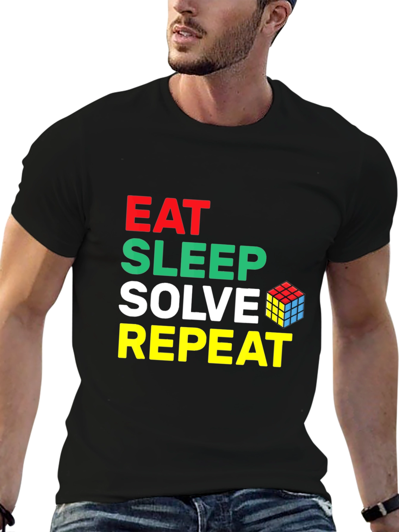 Eat Sleep Solve Repeat Rubiks Cube T-Shirt