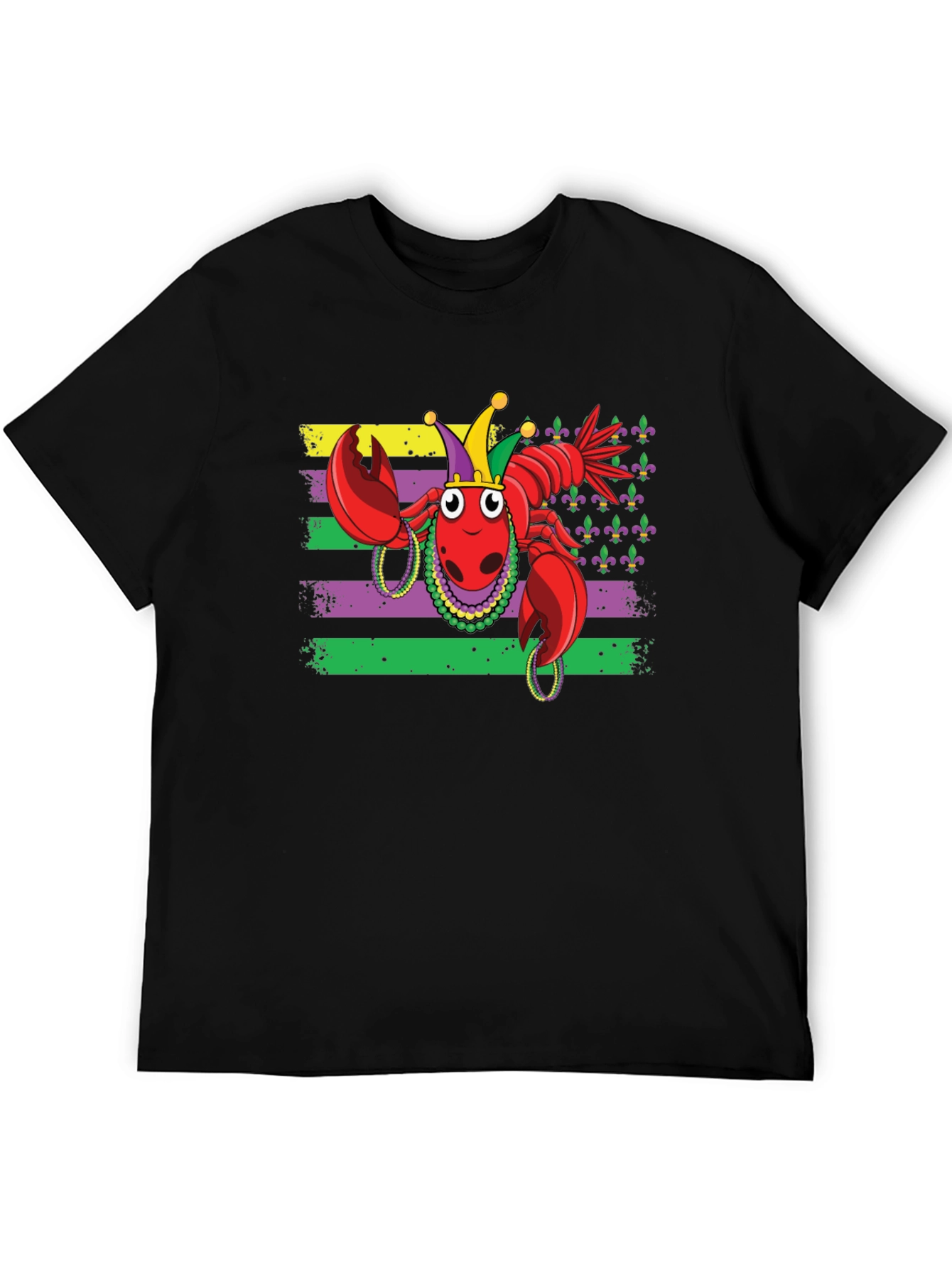 Mardi Gras Lobster T-Shirt - Black