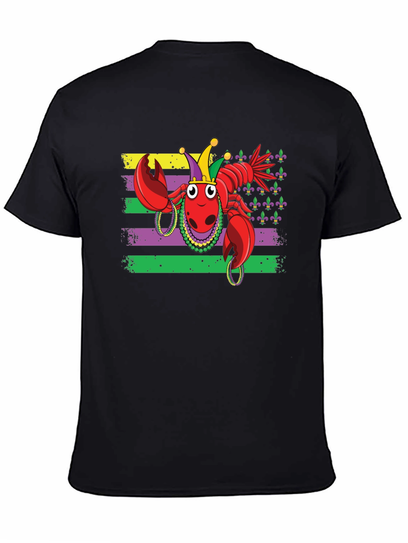 Mardi Gras Lobster T-Shirt - Black