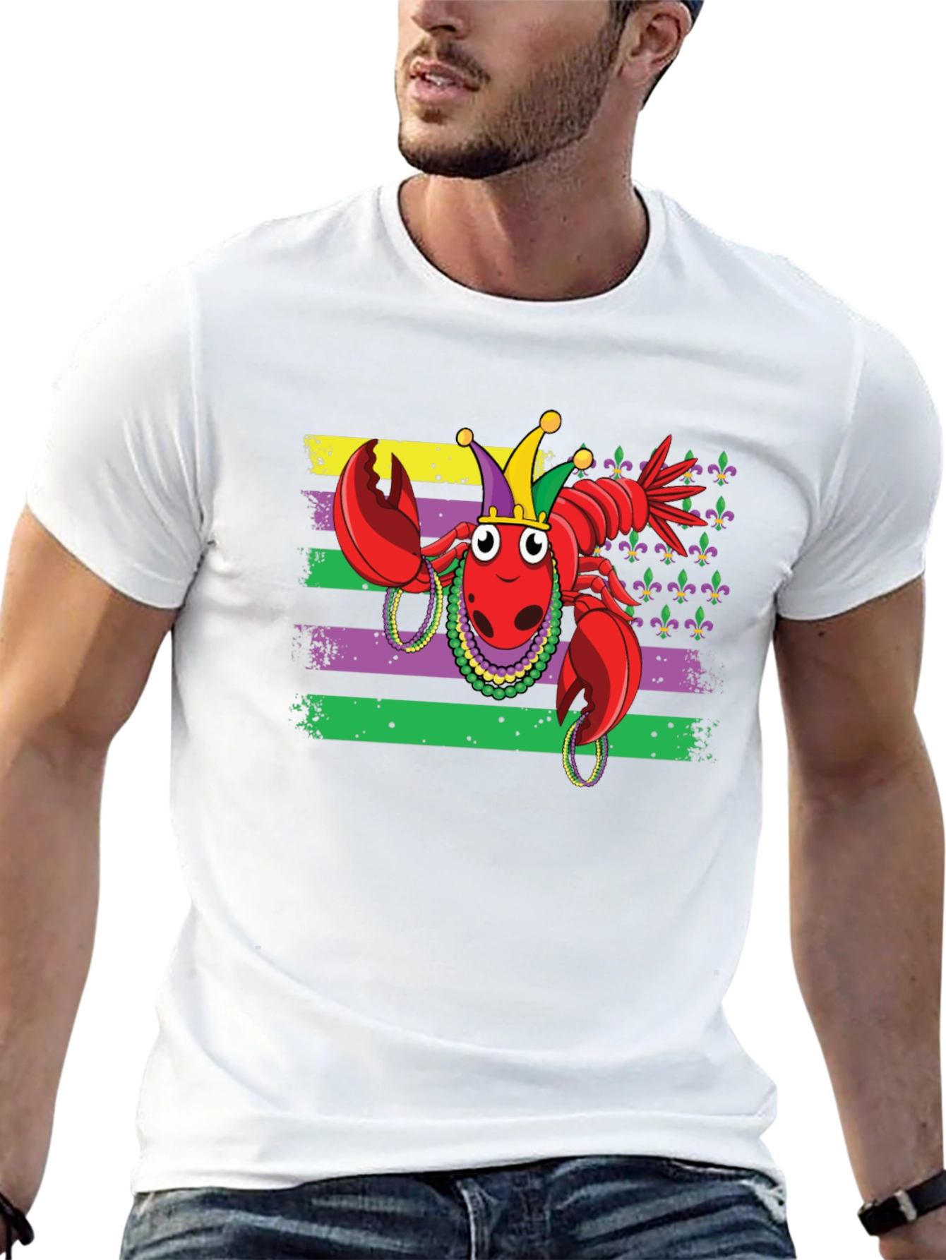 Mardi Gras Lobster T-Shirt - Black