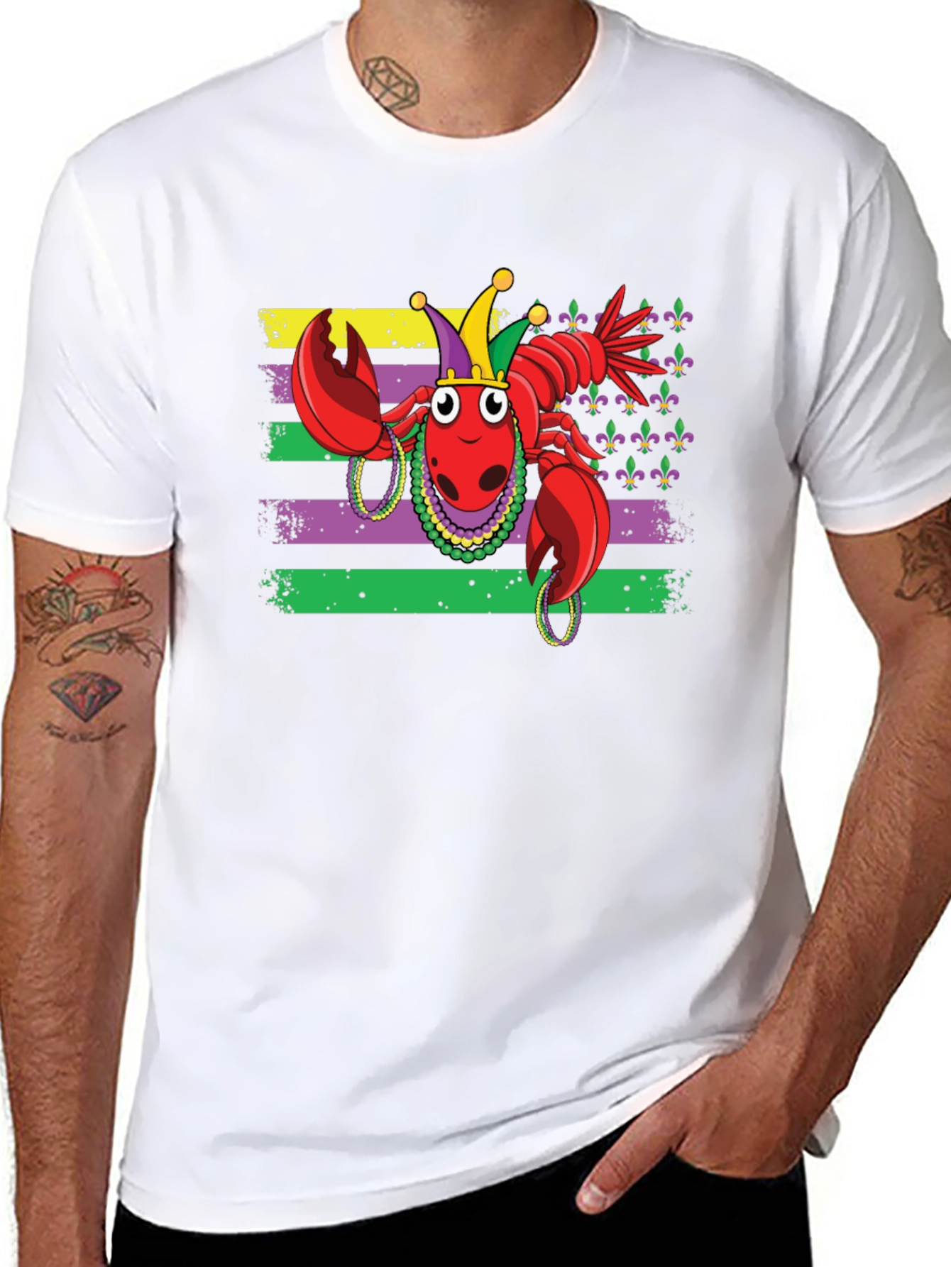 Mardi Gras Lobster T-Shirt - Black