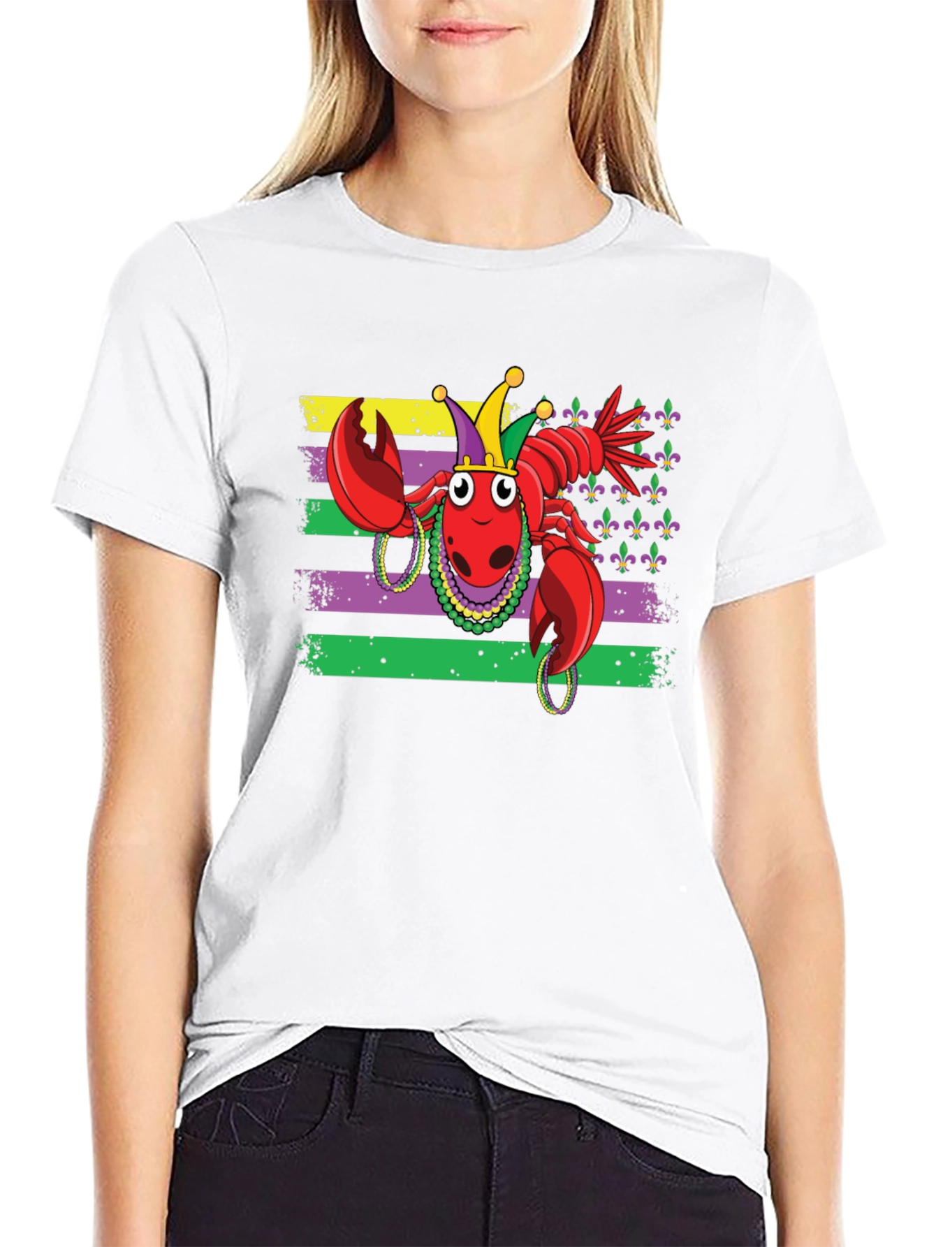 Mardi Gras Lobster T-Shirt - Black