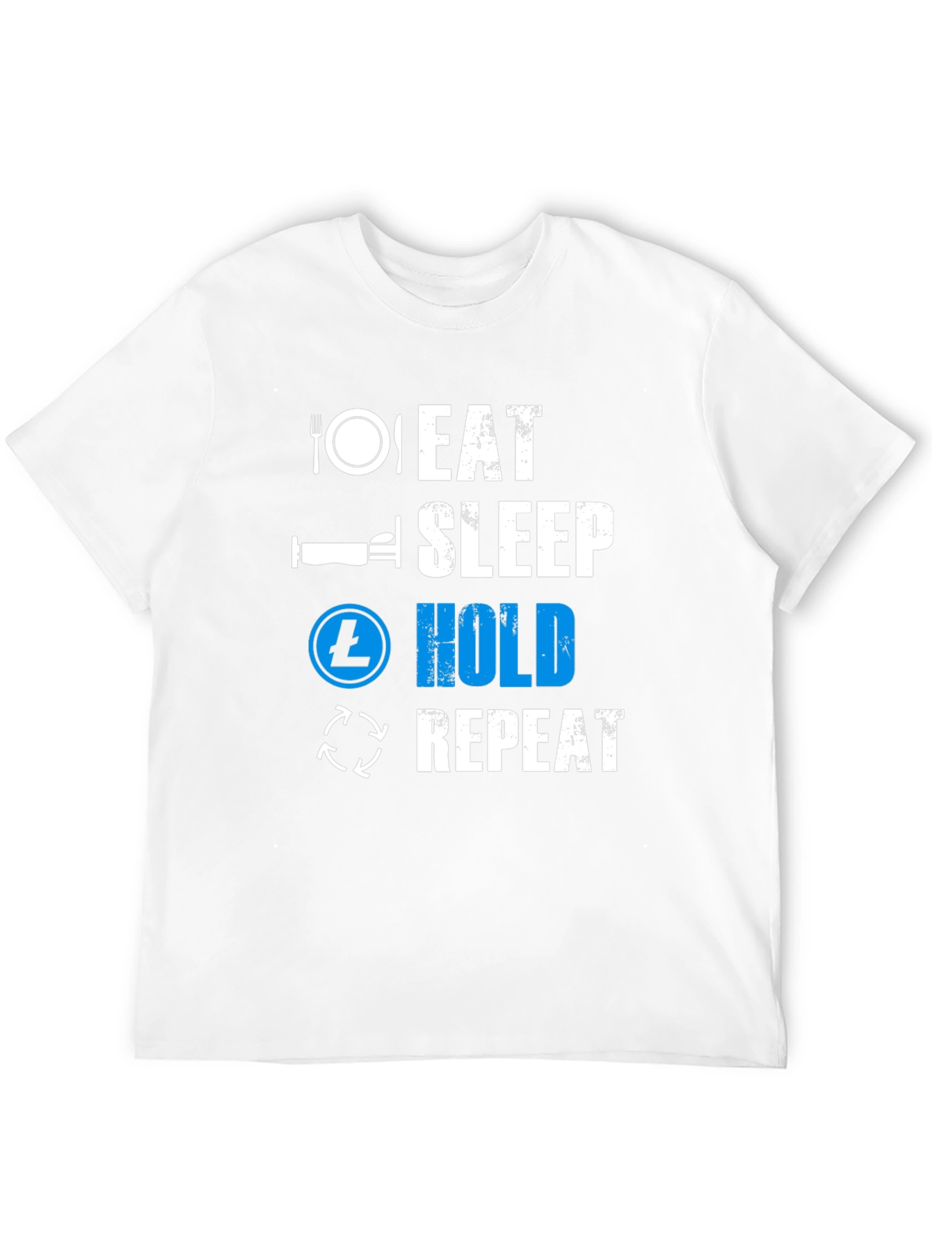Eat Sleep Hold Repeat T-Shirt - Crypto Design