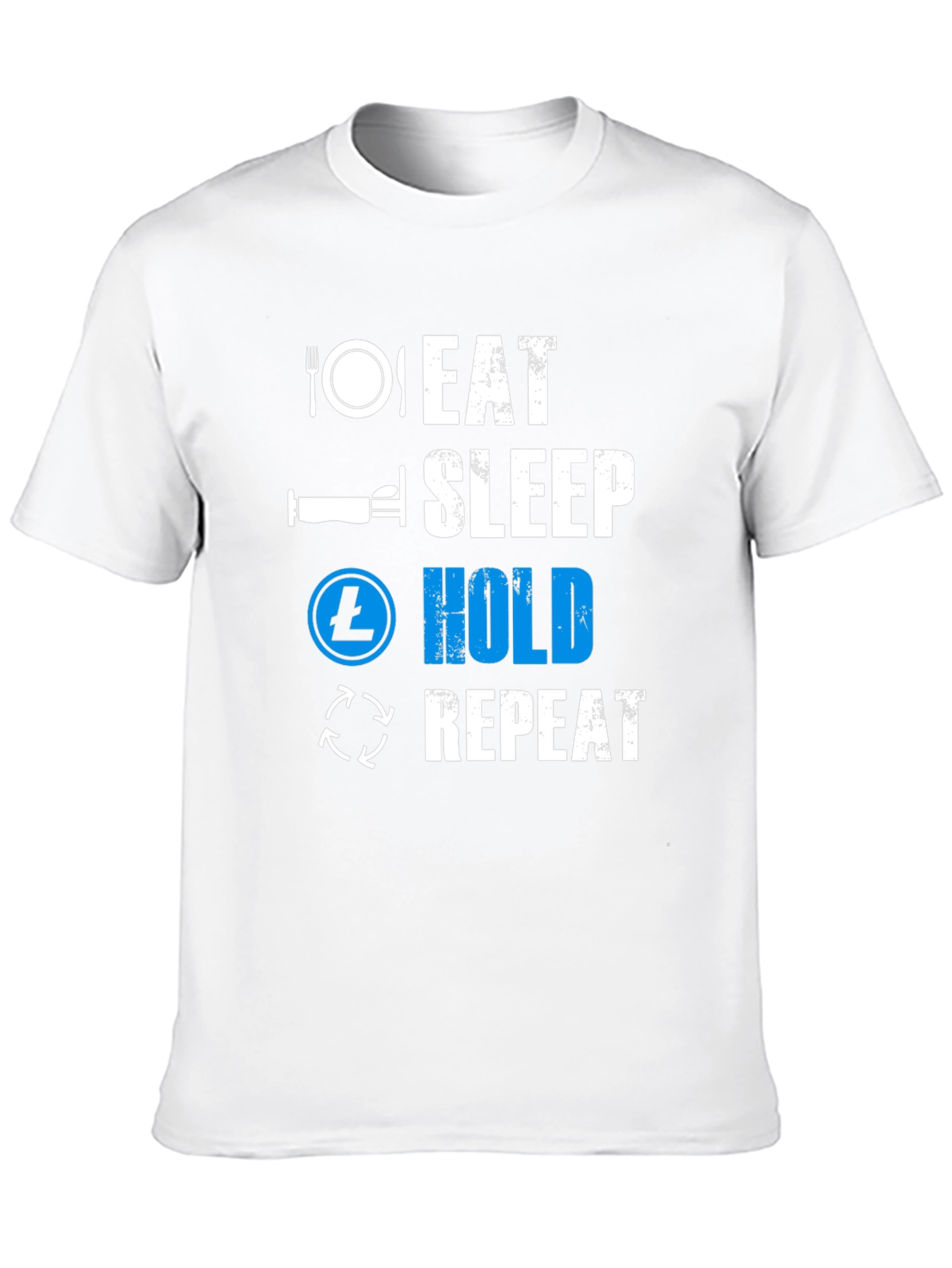 Eat Sleep Hold Repeat T-Shirt - Crypto Design