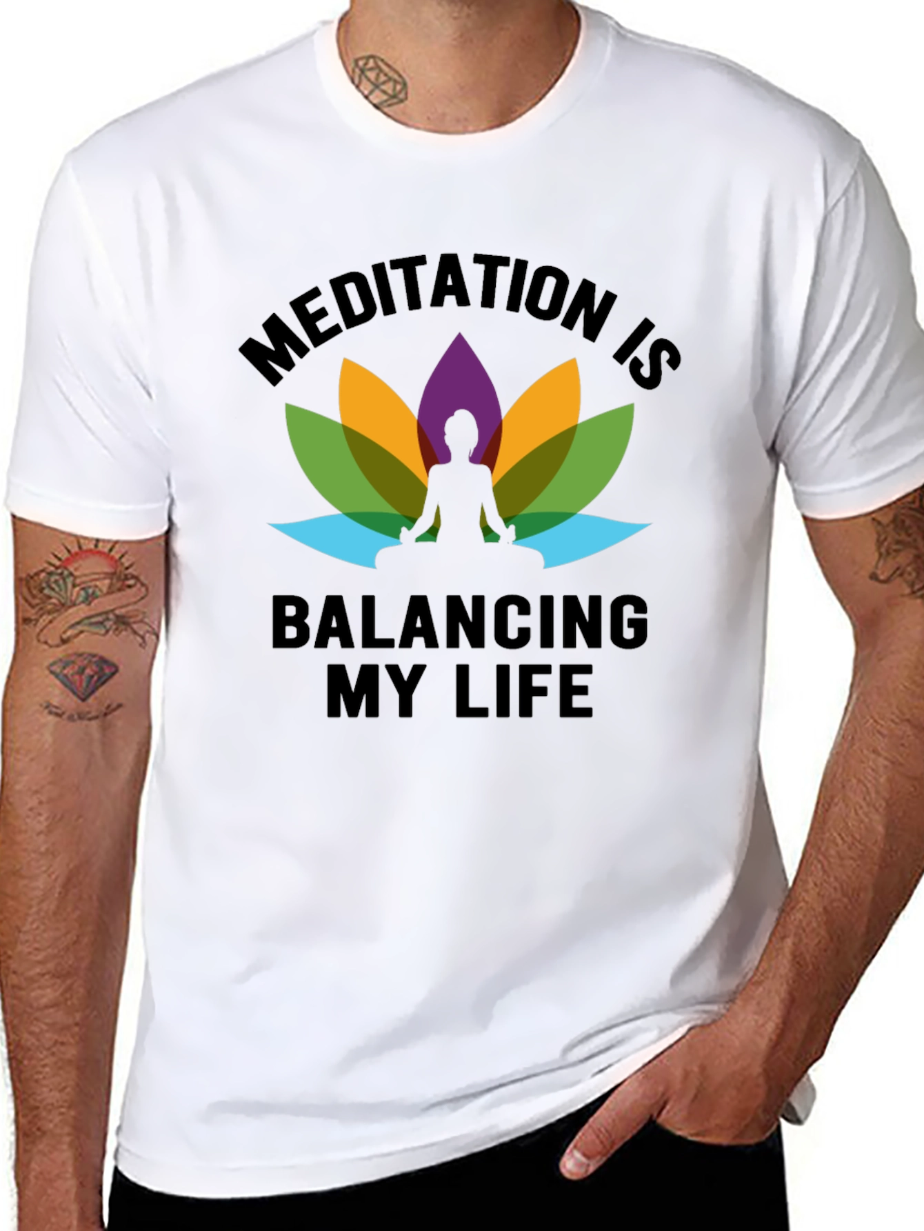 Meditation Balancing Life Graphic T-Shirt
