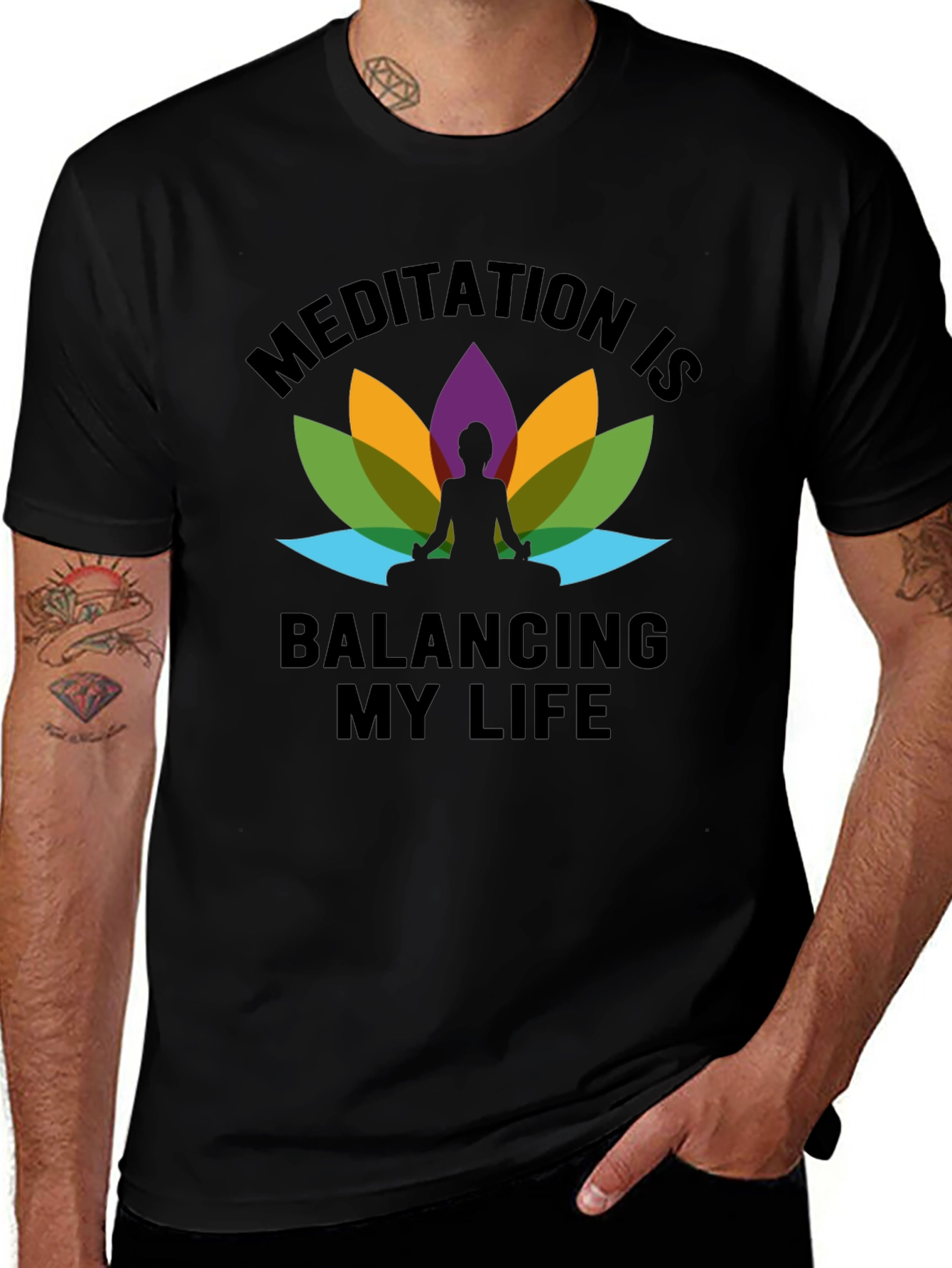 Meditation Balancing Life Graphic T-Shirt
