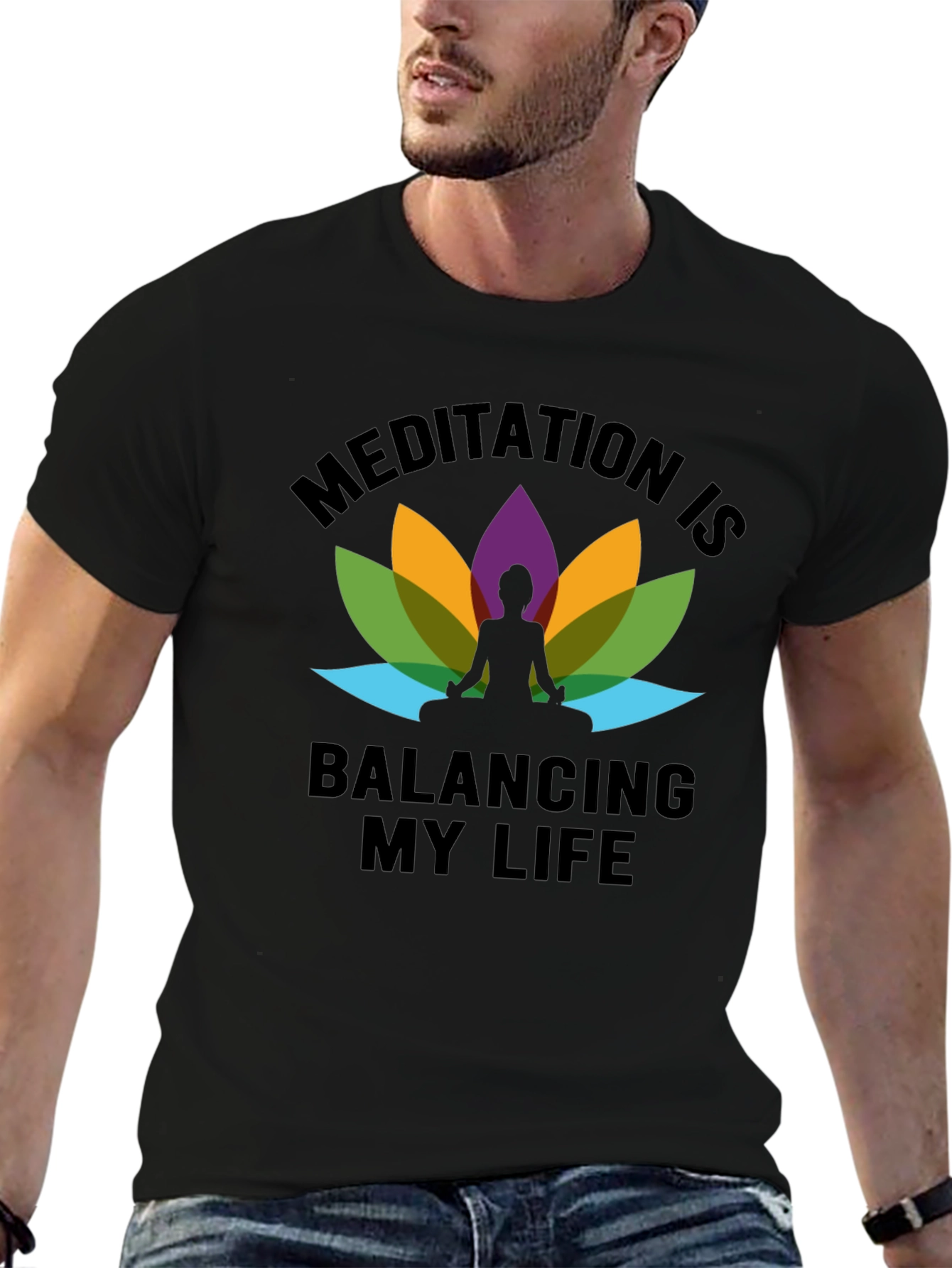 Meditation Balancing Life Graphic T-Shirt