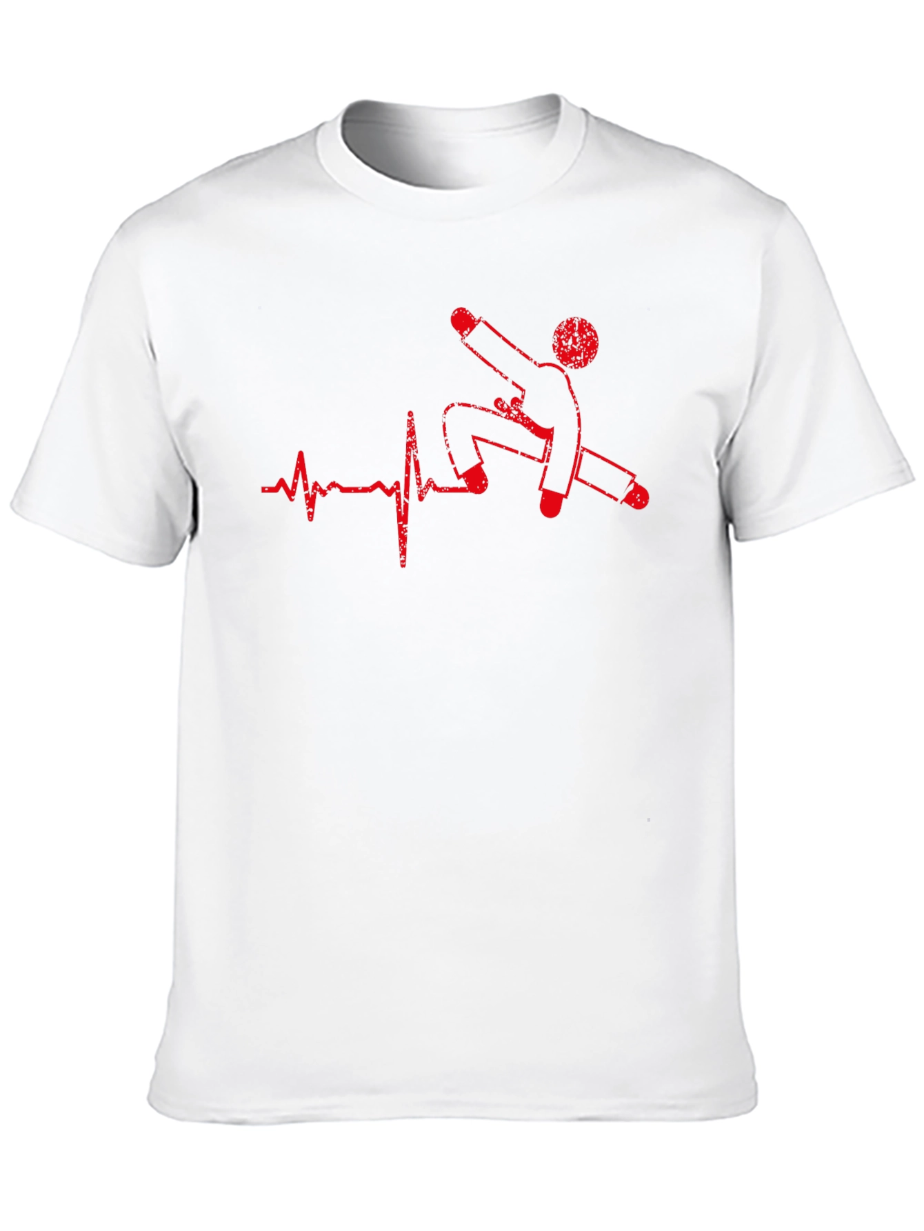 Heartbeat Skateboard Black T-Shirt