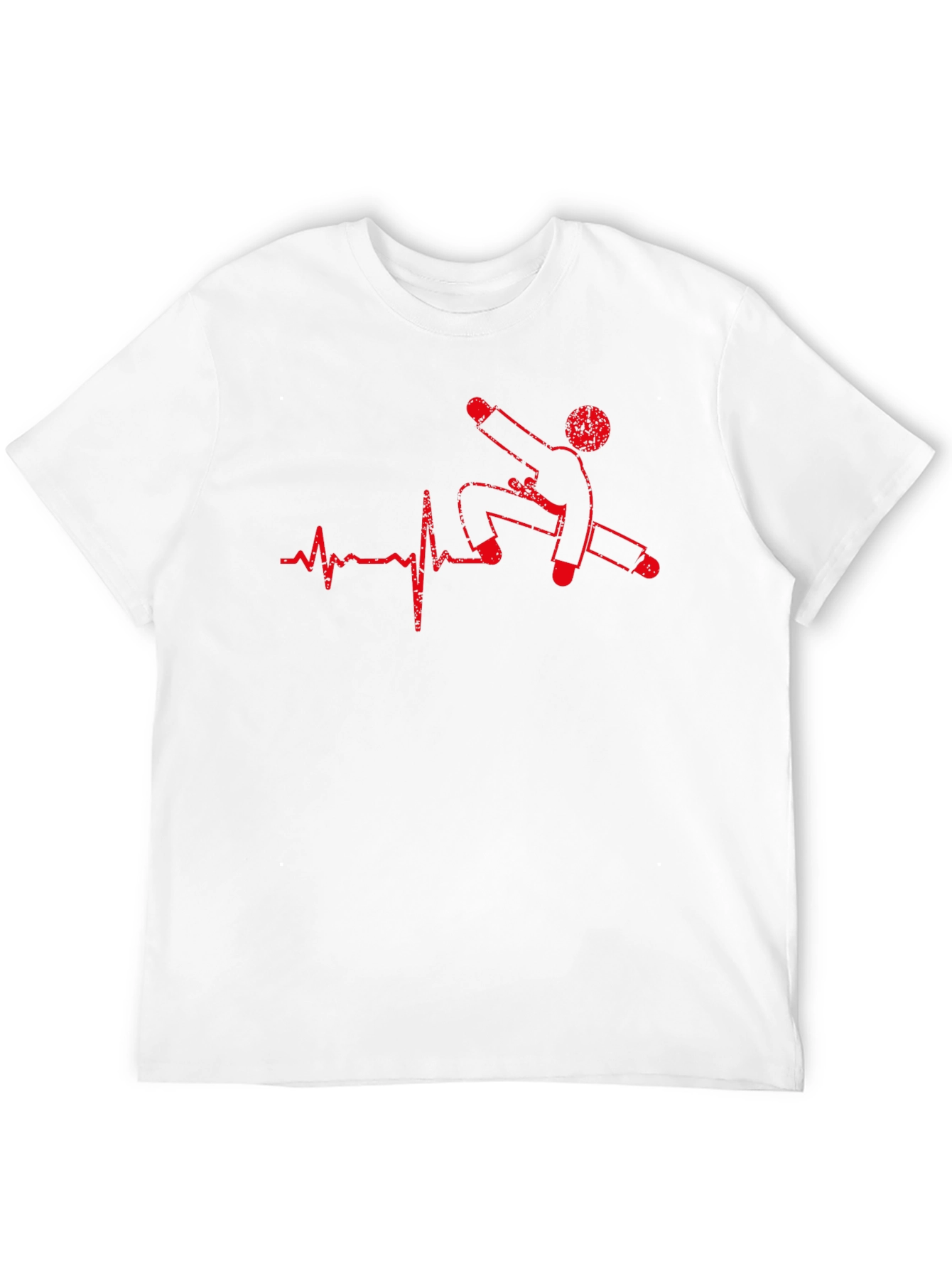 Heartbeat Skateboard Black T-Shirt