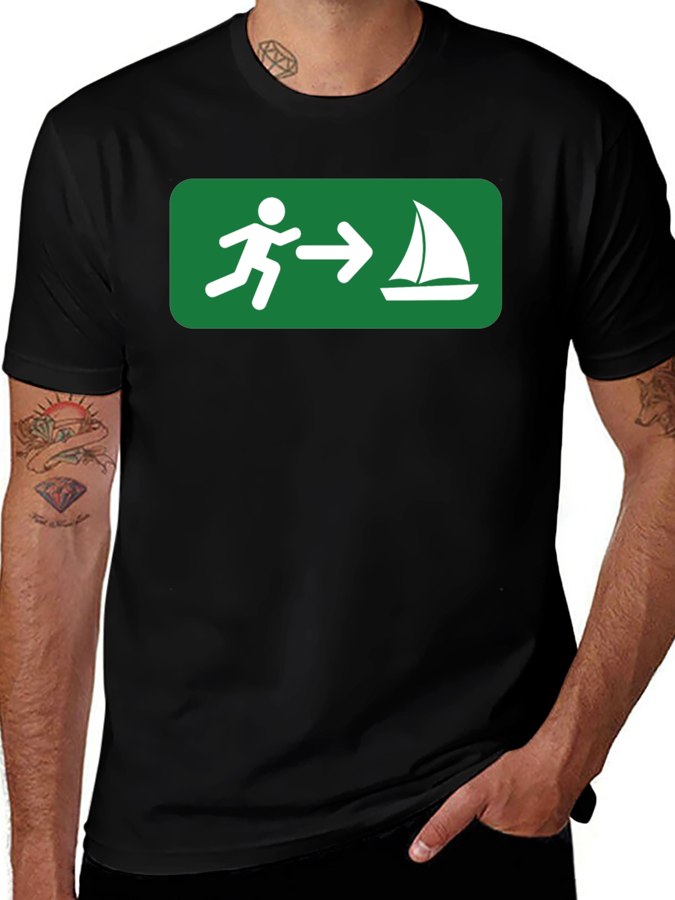 Run to Sail T-Shirt - Boating Adventure