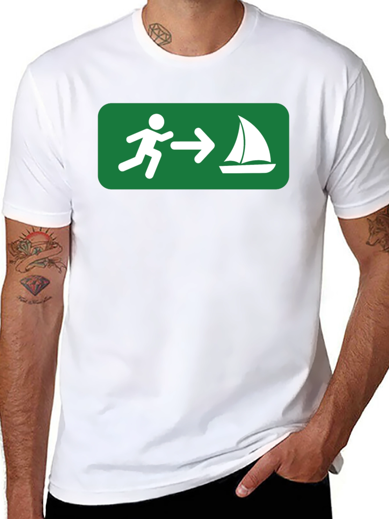 Run to Sail T-Shirt - Boating Adventure