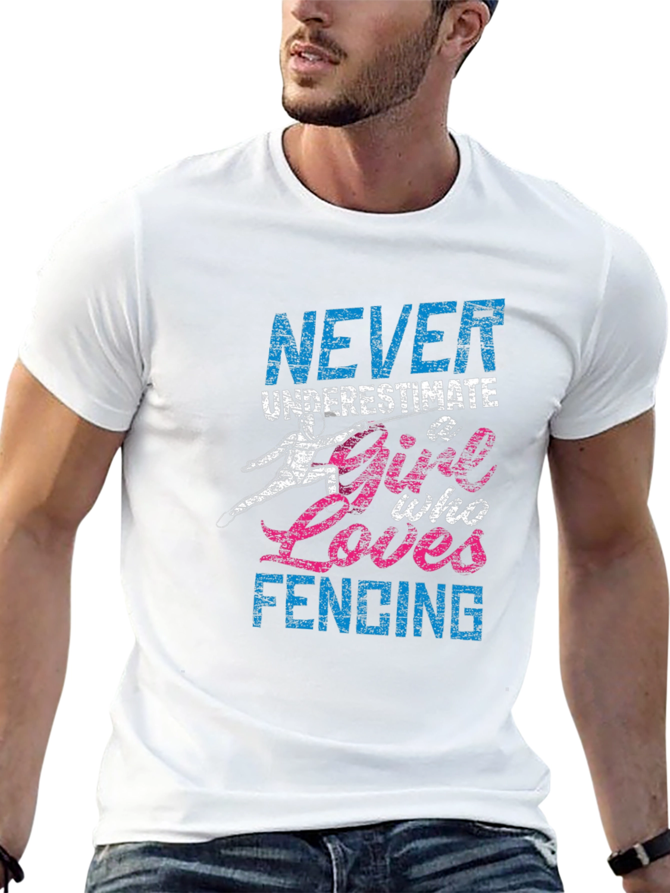 Never Underestimate Fencing Girl T-Shirt
