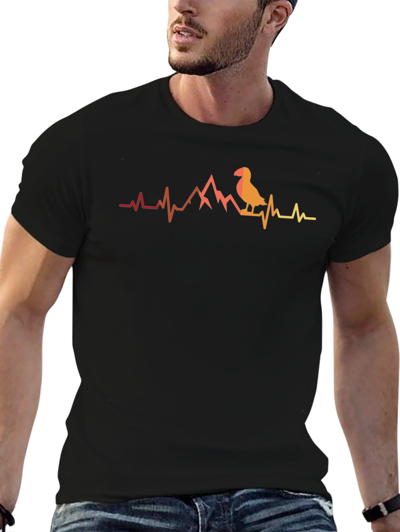Puffin Mountain Heartbeat Graphic Tee