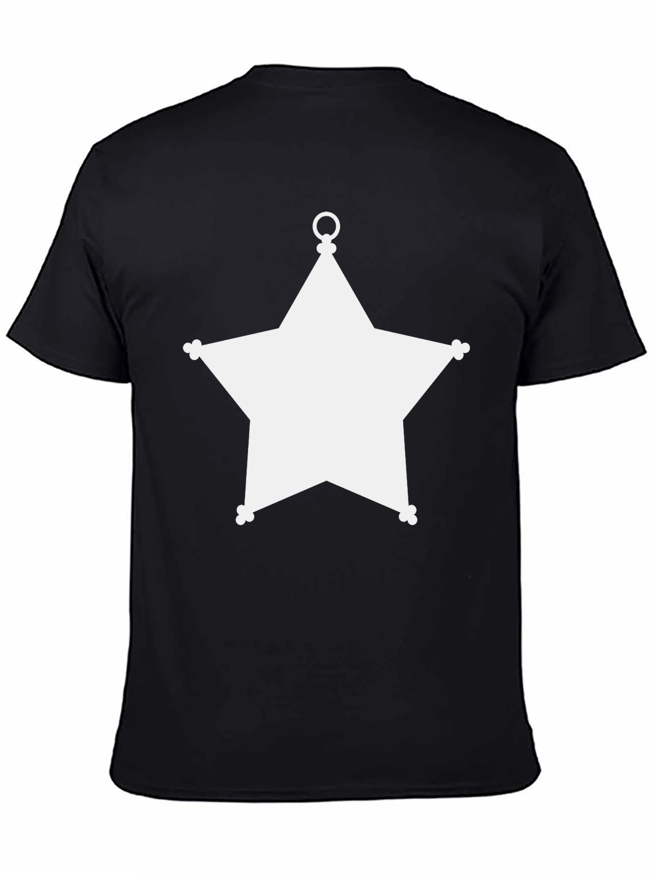 Sheriff Star Graphic Tee - Classic Black Cotton T-Shirt