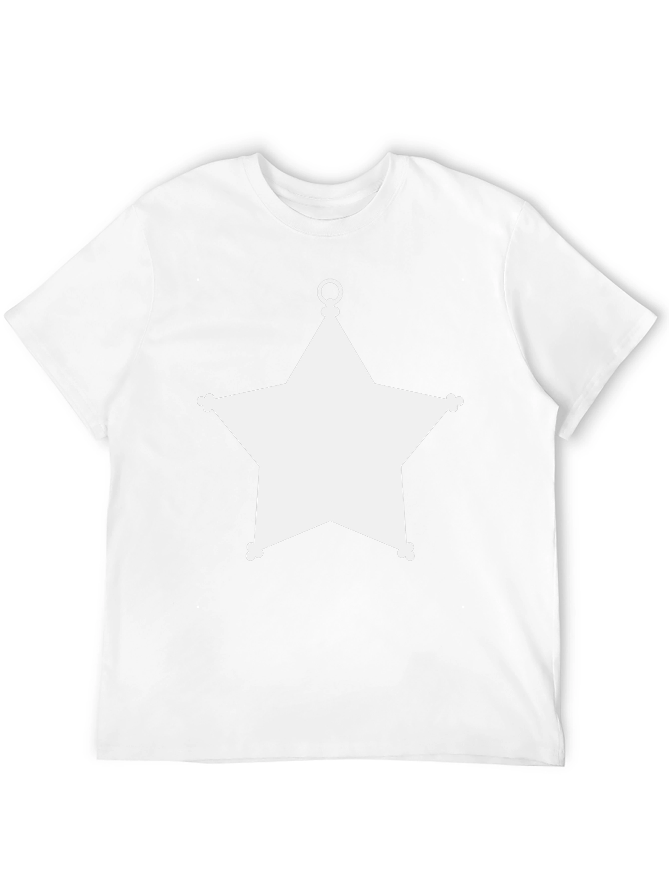 Sheriff Star Graphic Tee - Classic Black Cotton T-Shirt