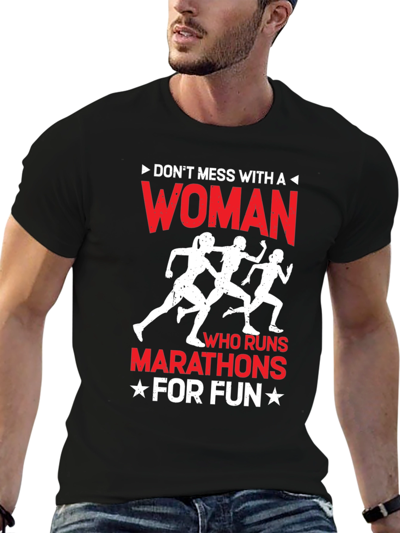 Marathon Runner Womens T-Shirt