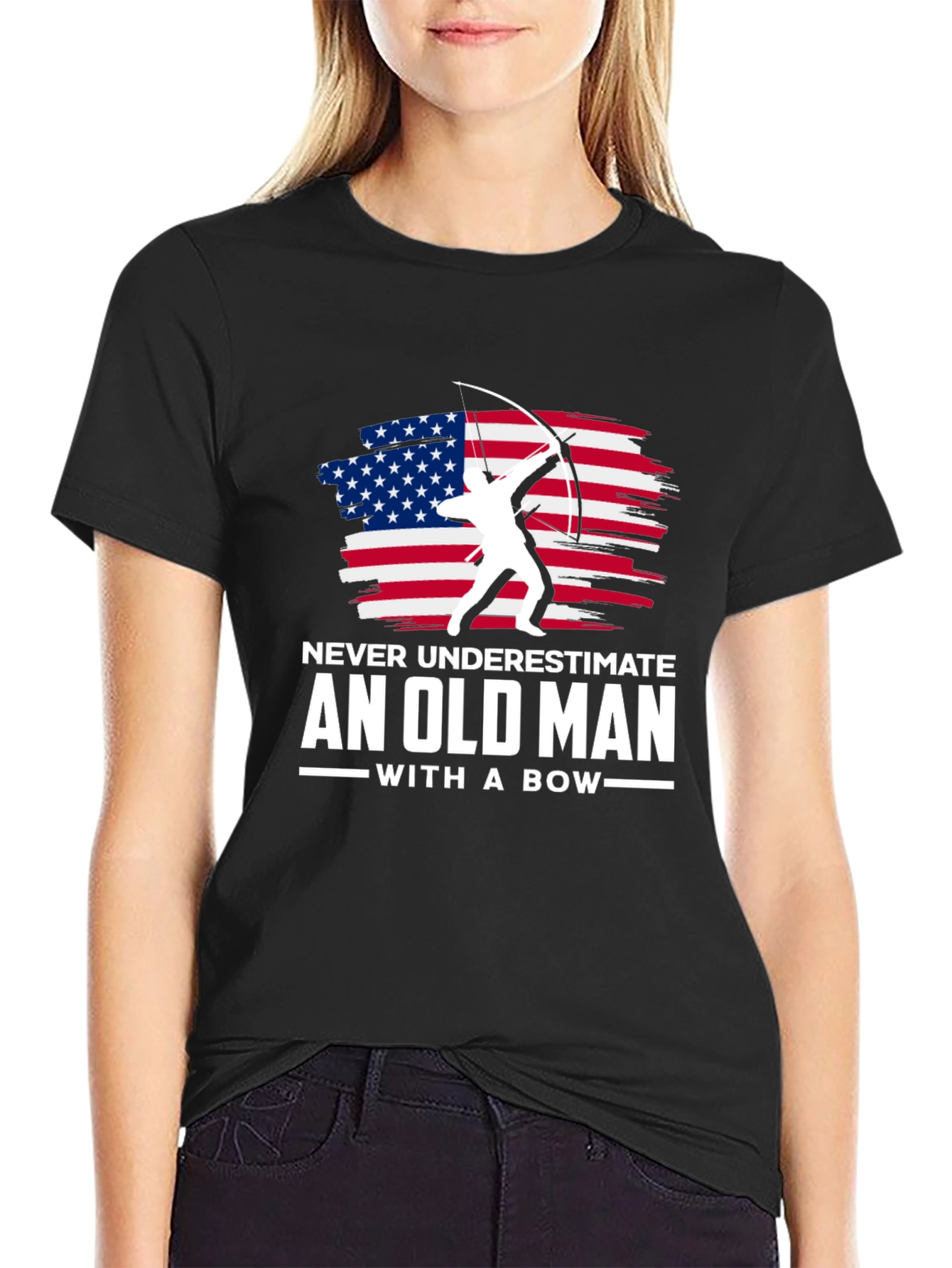 Old Man with a Bow Graphic T-Shirt