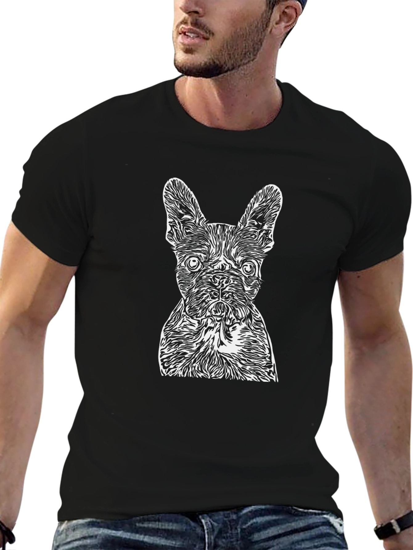 Dog Graphic Tee - Cool Bulldog Design