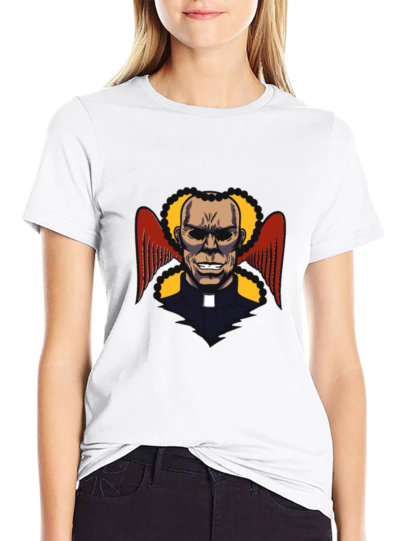 Angel Priest T-Shirt - Dark Humor Graphic Tee