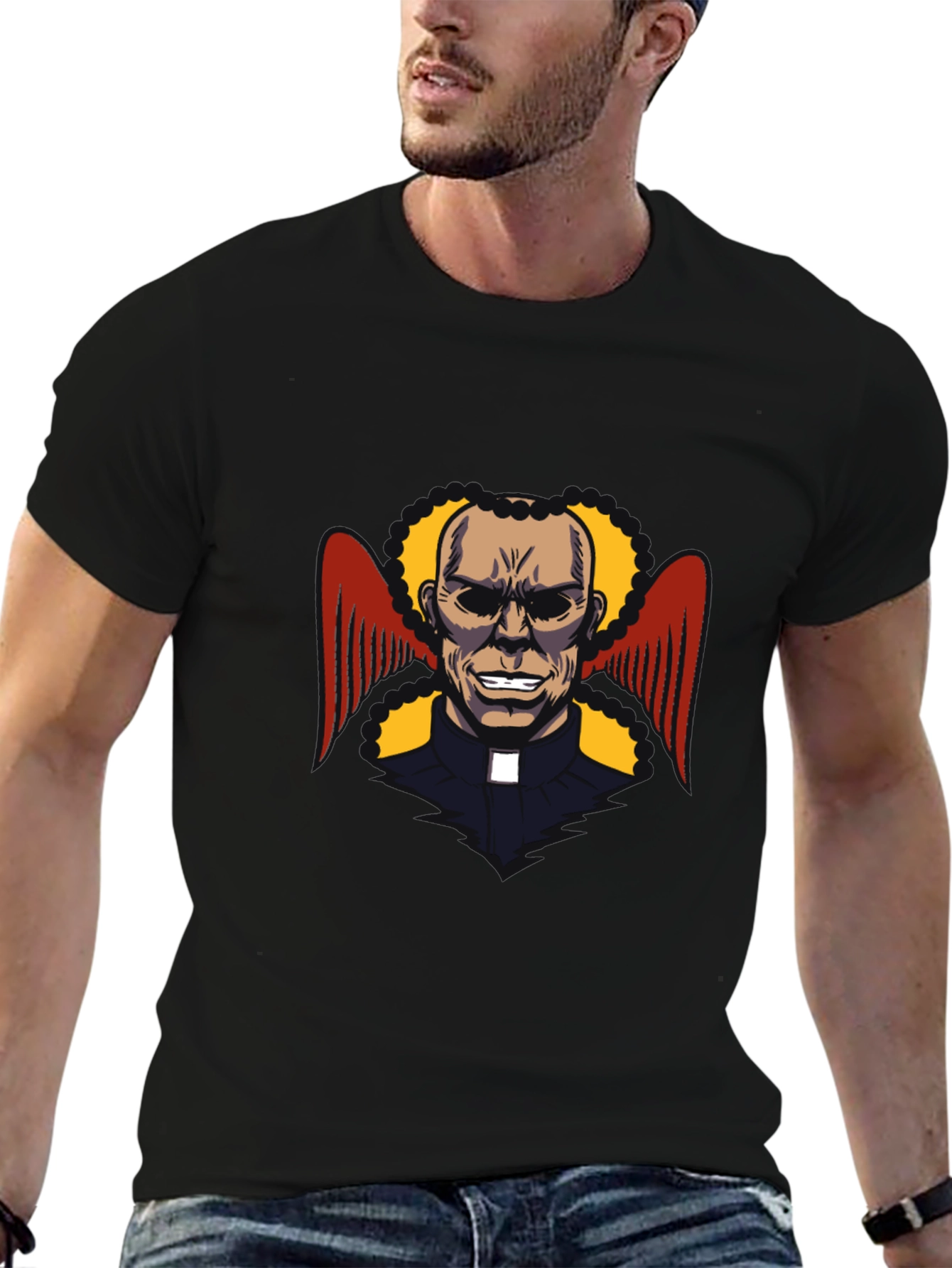 Angel Priest T-Shirt - Dark Humor Graphic Tee