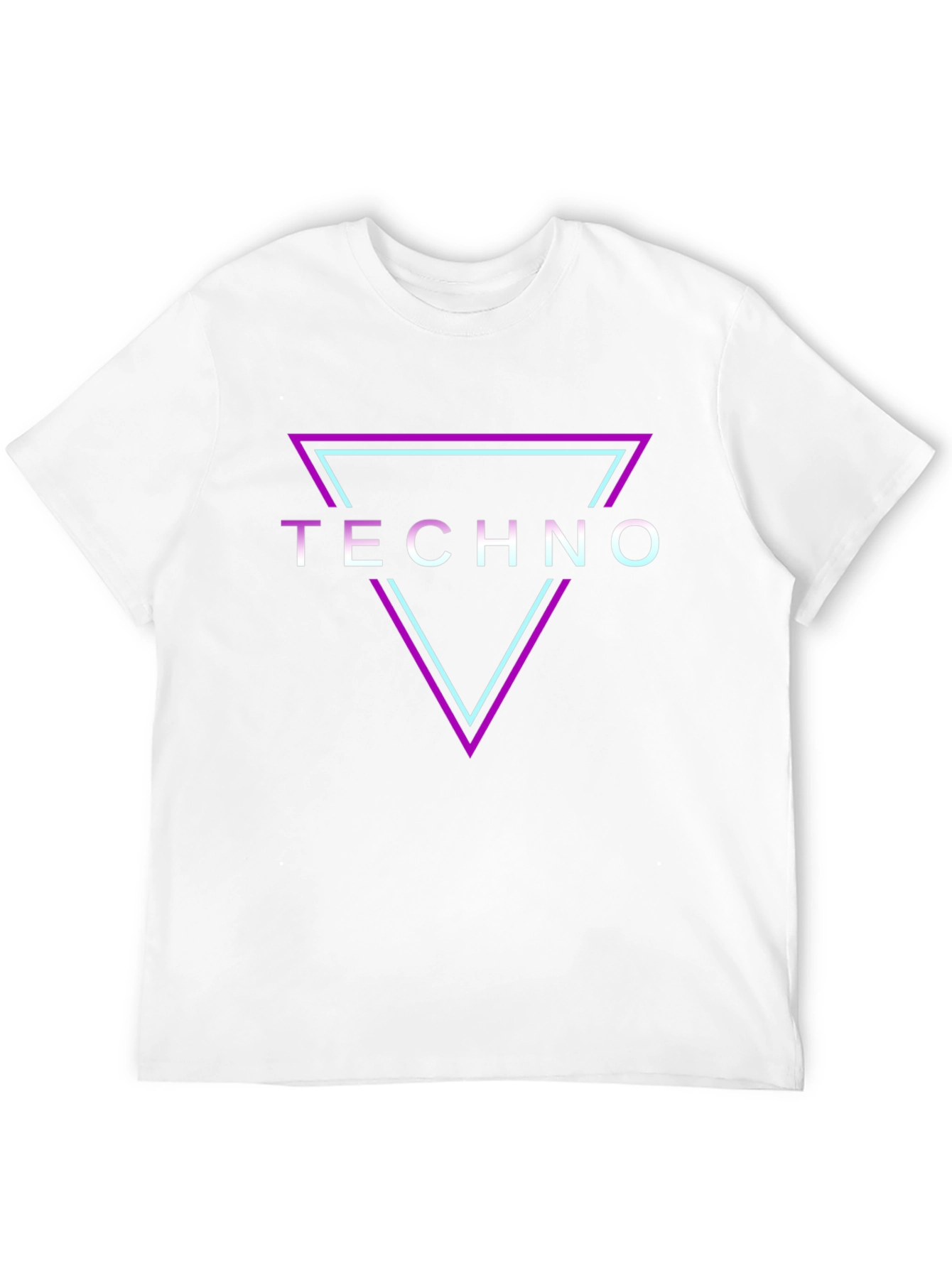 Techno Triangle Graphic Black T-Shirt