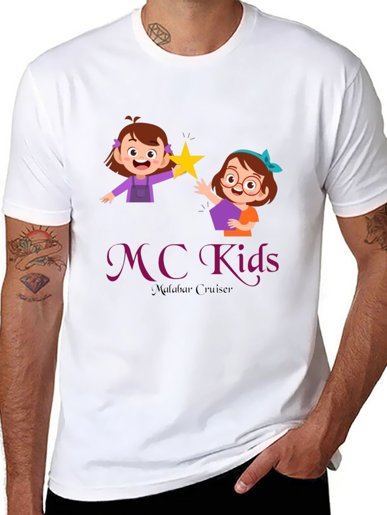 MC Kids Black Graphic T-Shirt - Malabar Cruiser