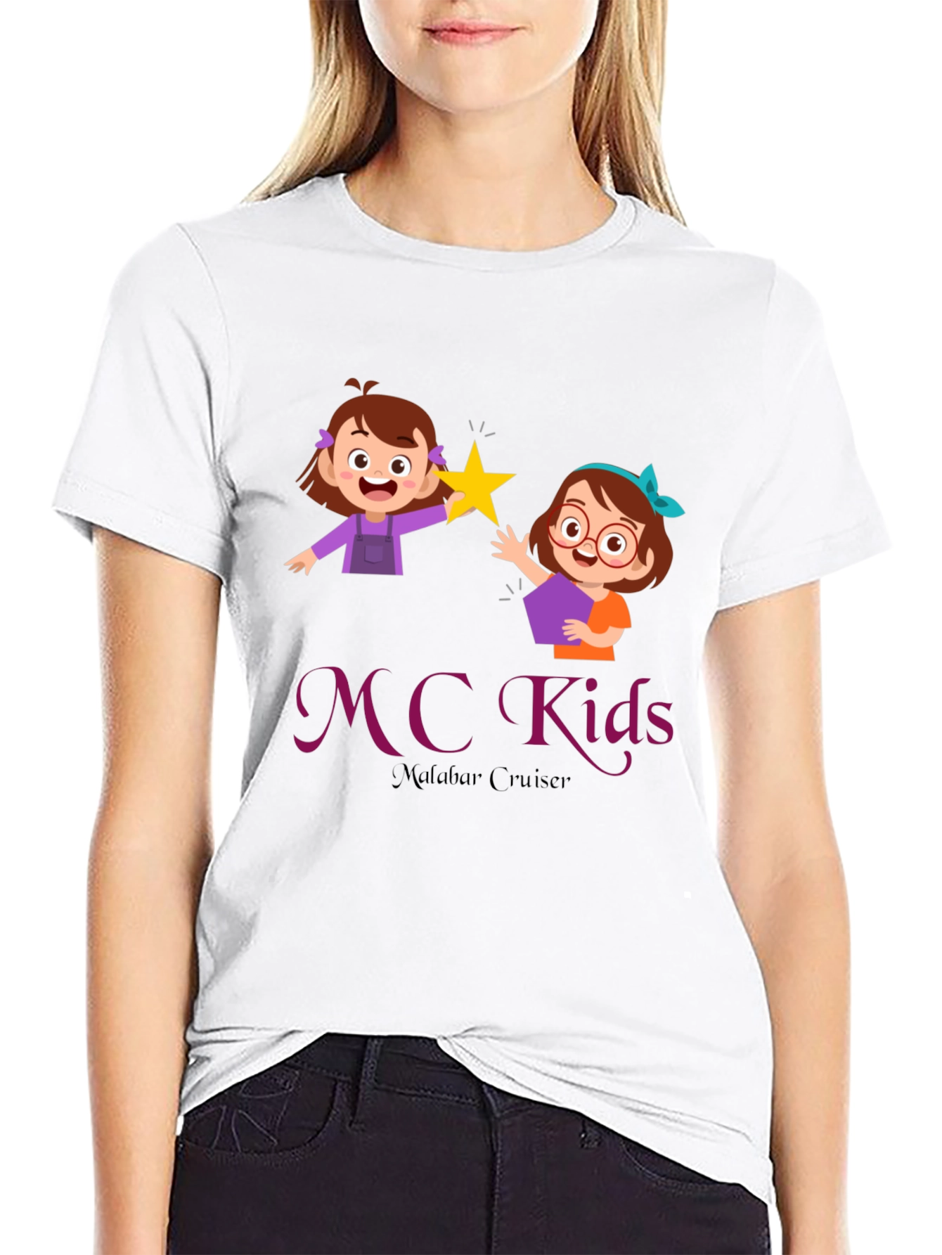 MC Kids Black Graphic T-Shirt - Malabar Cruiser