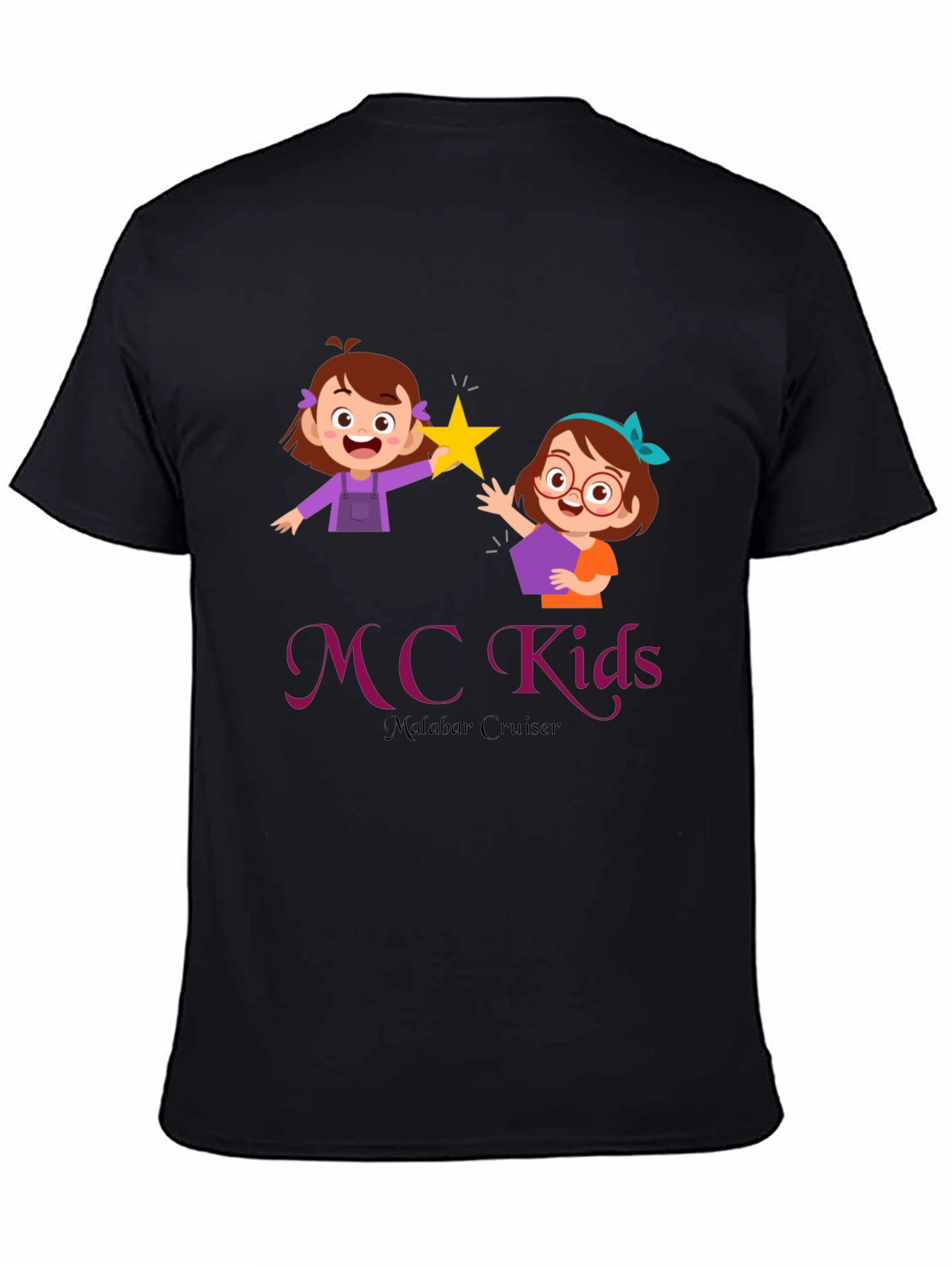 MC Kids Black Graphic T-Shirt - Malabar Cruiser