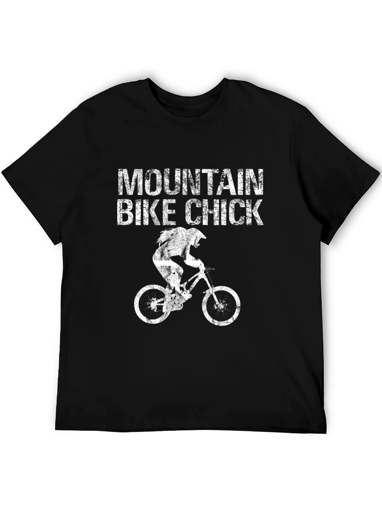 Mountain Bike Chick Graphic Tee - Black