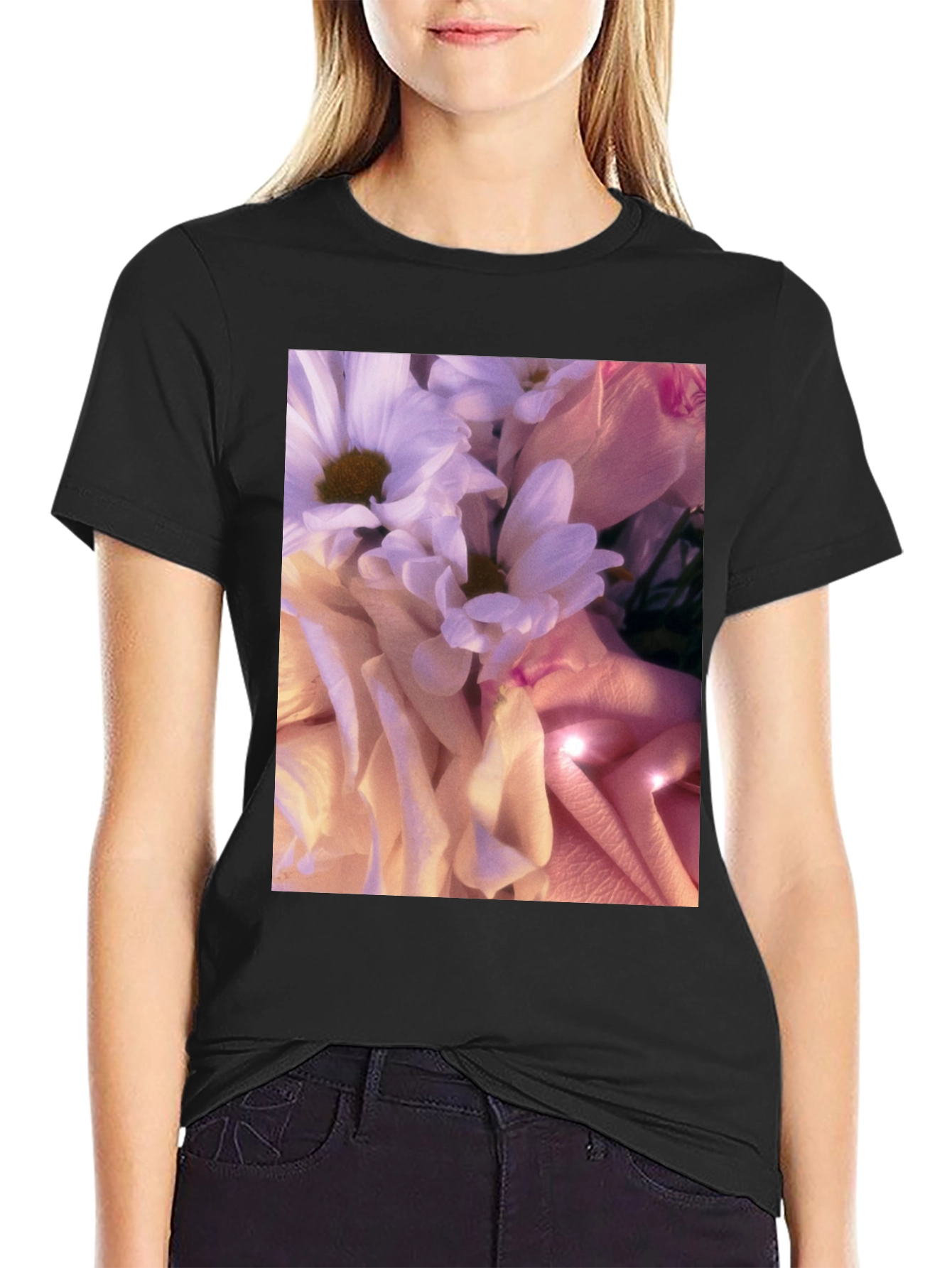 Floral Print T-Shirt - Stylish Soft Blossom Design