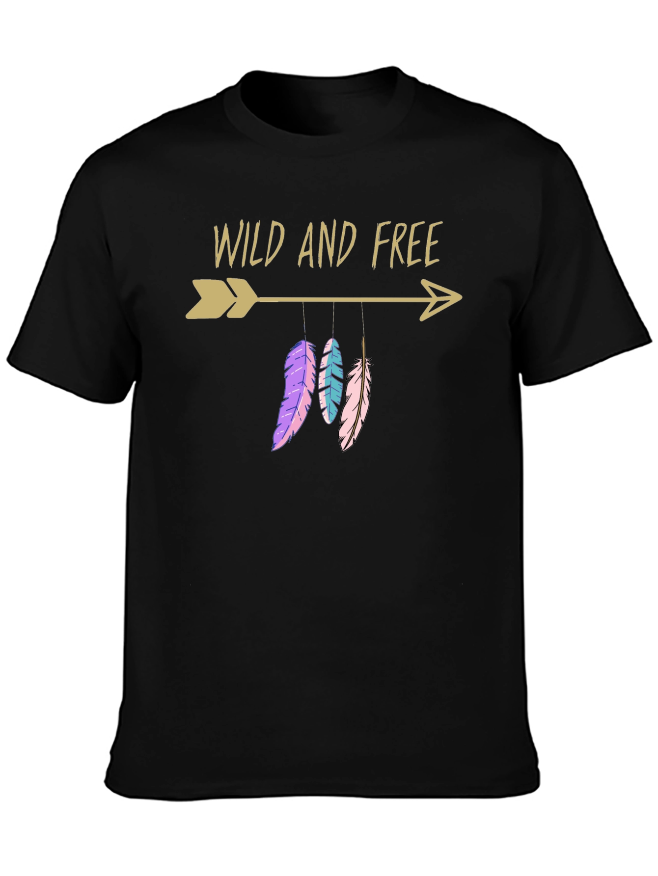 Wild and Free Arrow Feather Graphic T-Shirt