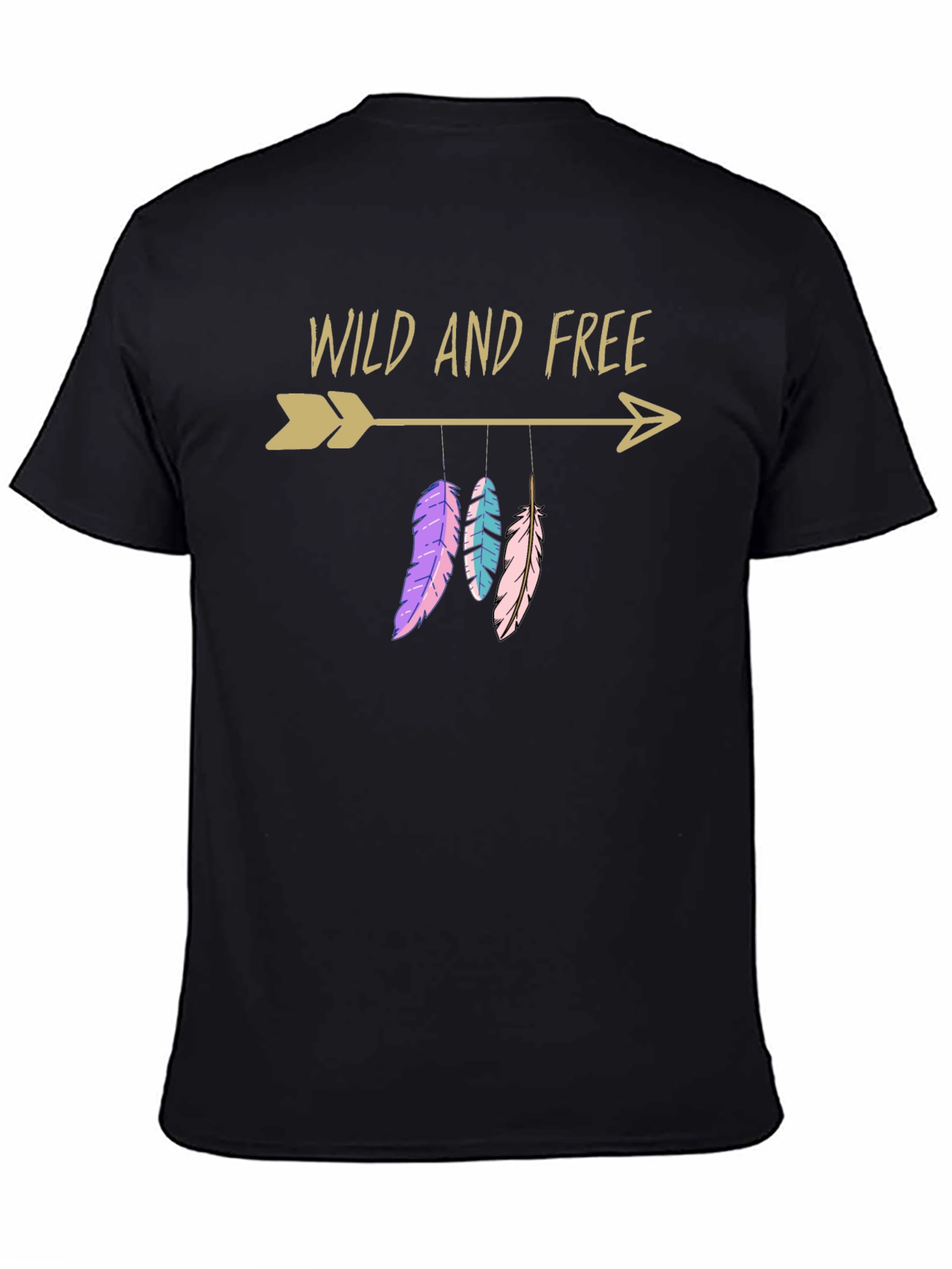 Wild and Free Arrow Feather Graphic T-Shirt
