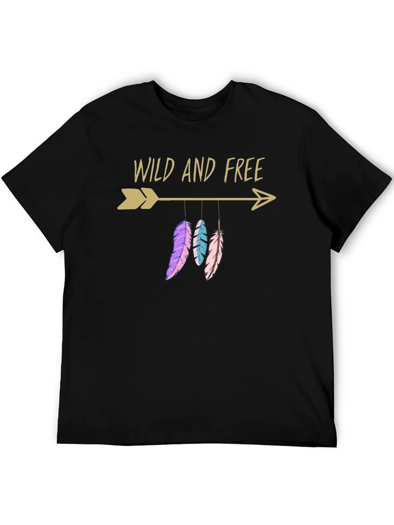Wild and Free Arrow Feather Graphic T-Shirt