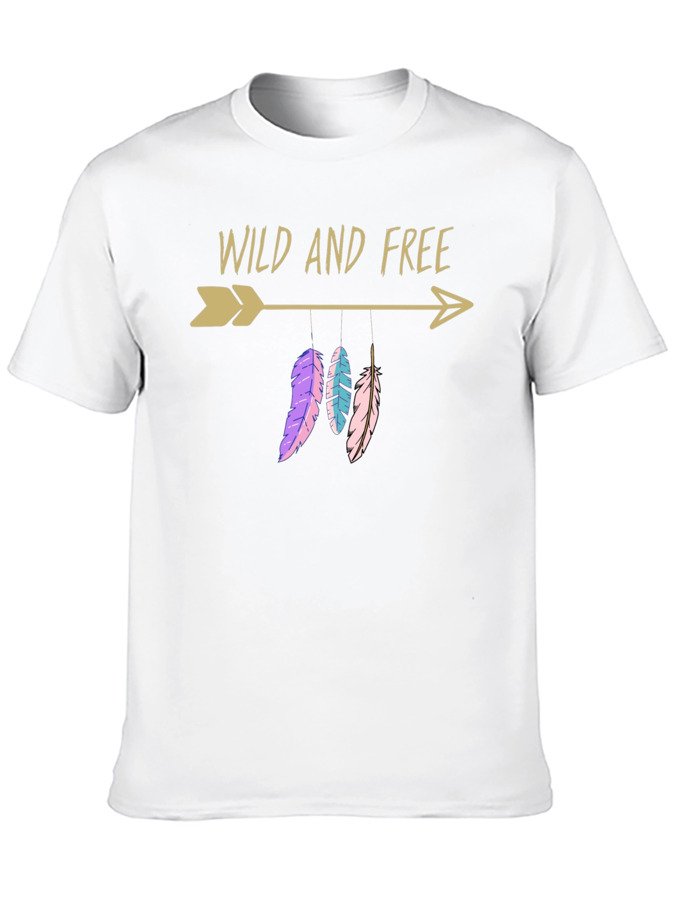 Wild and Free Arrow Feather Graphic T-Shirt
