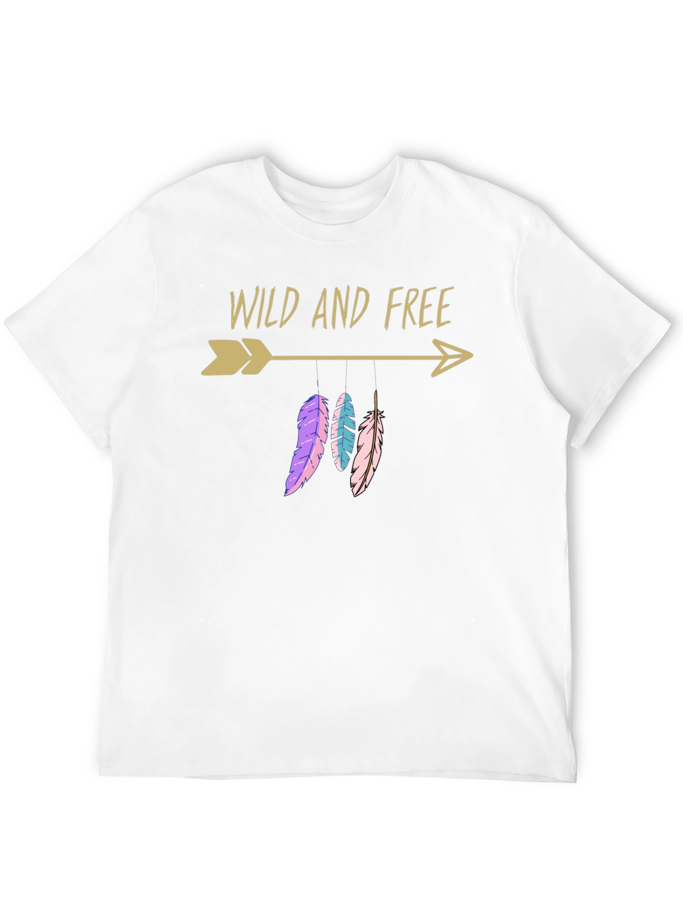 Wild and Free Arrow Feather Graphic T-Shirt