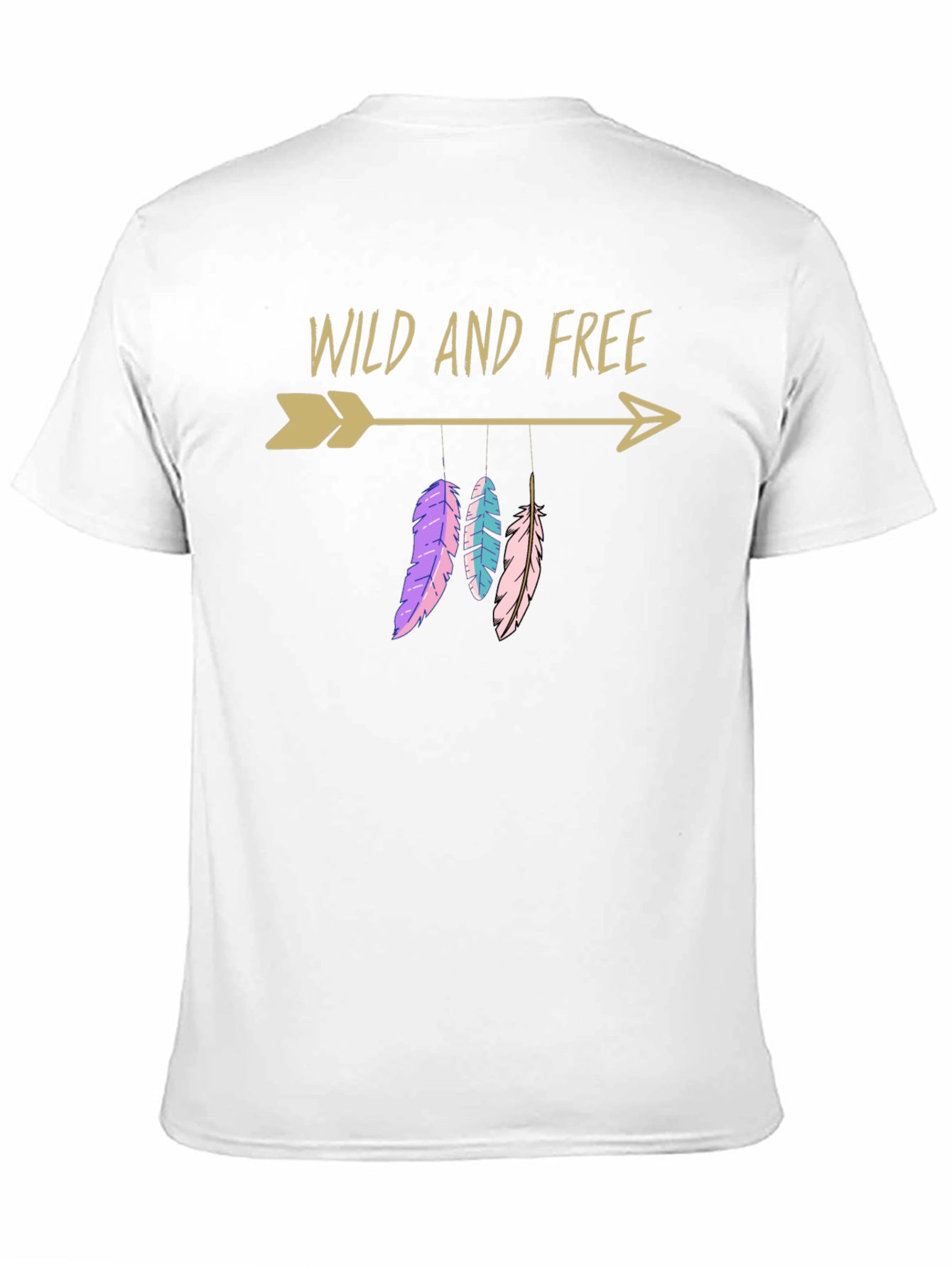 Wild and Free Arrow Feather Graphic T-Shirt