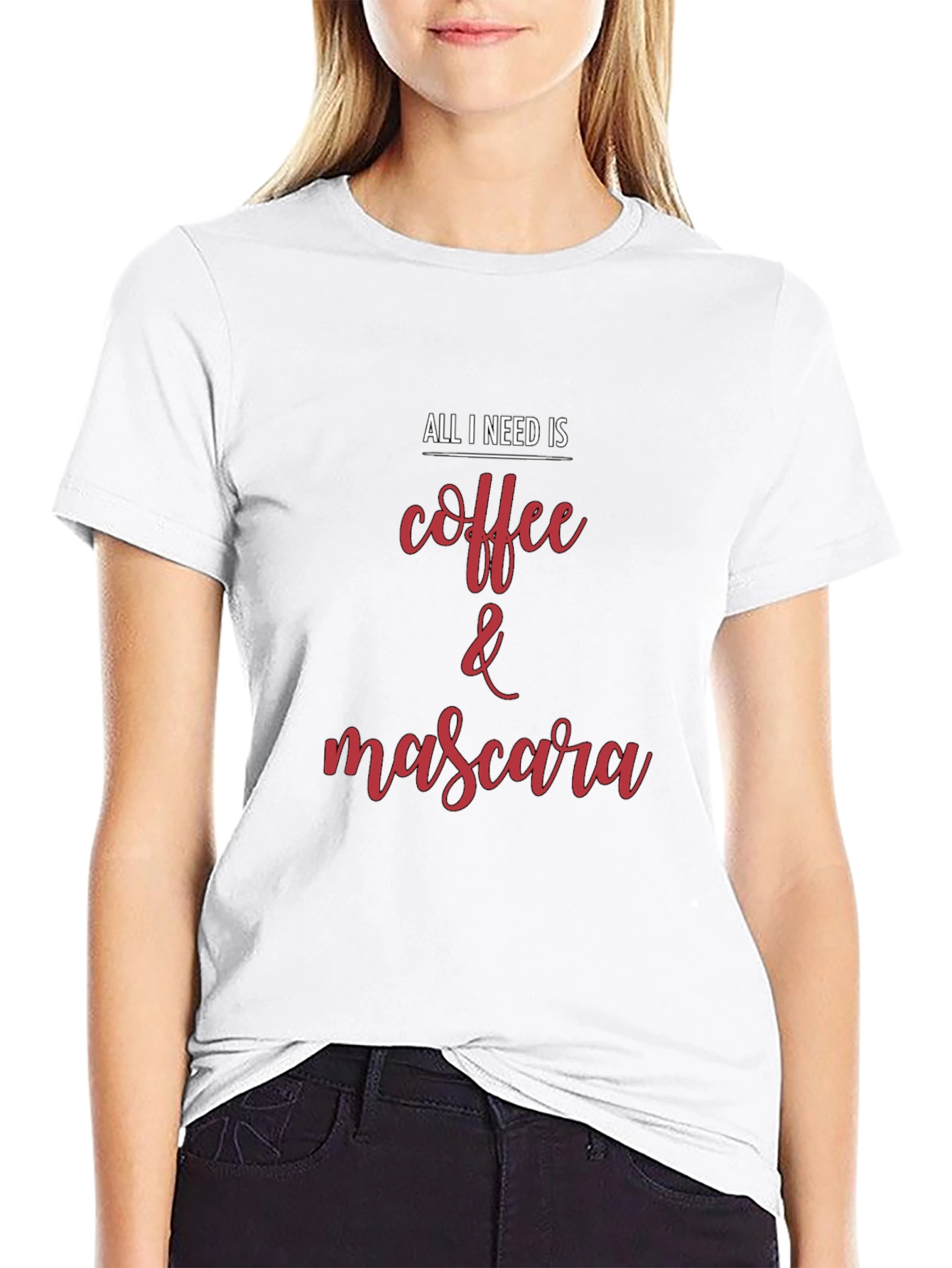 Coffee & Mascara Graphic Tee - Black T-Shirt